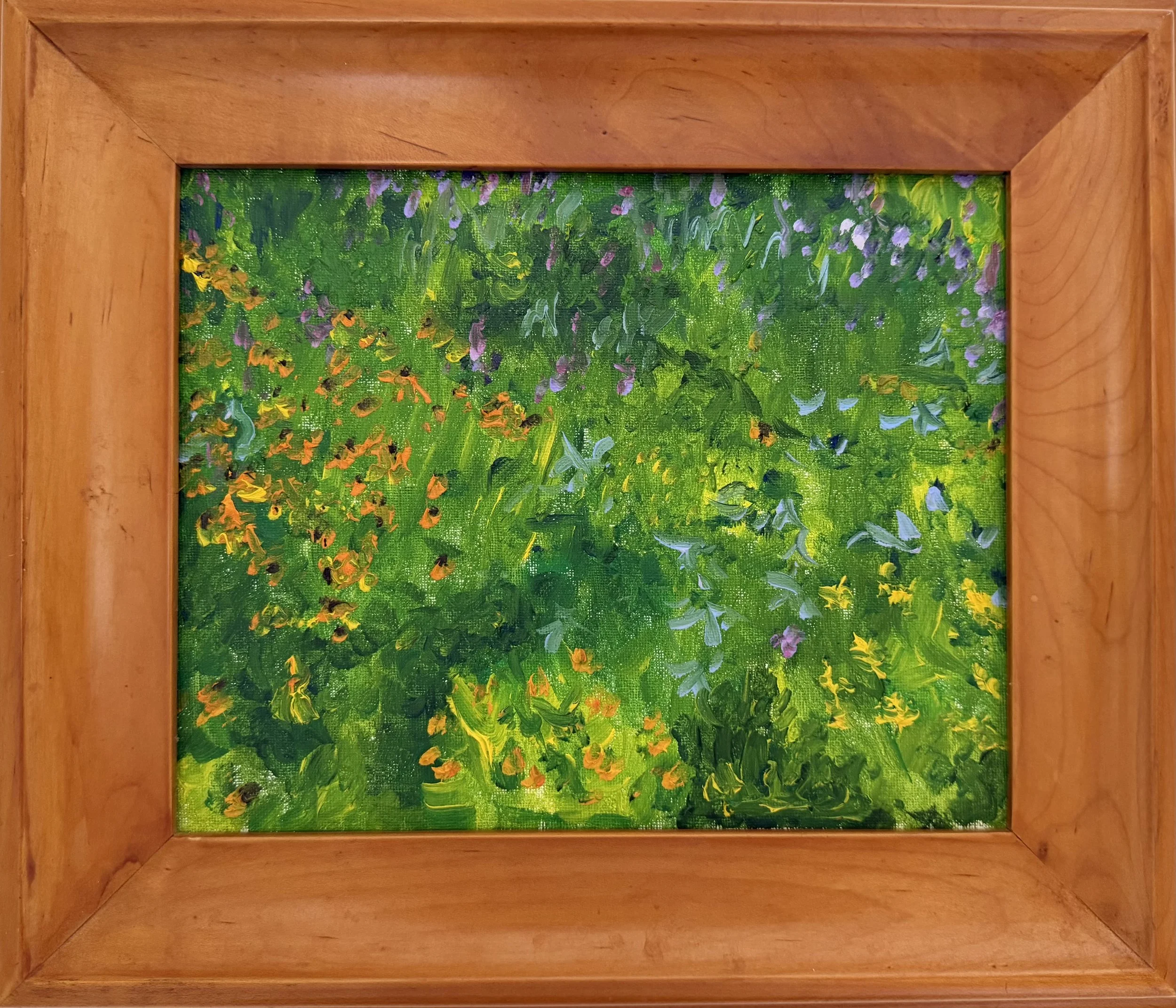 Paris Garden, 8x10, Oil on panel.  $175.00, framed.
