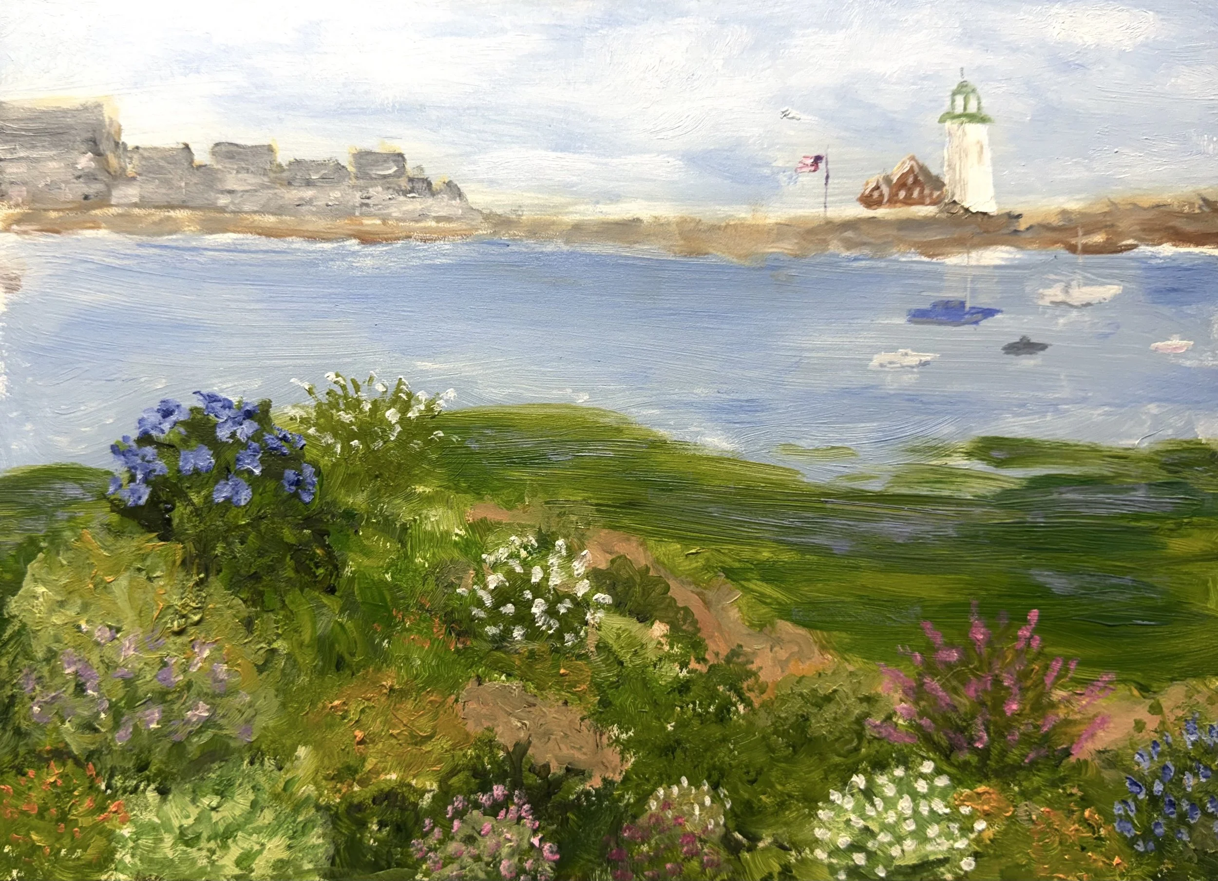 Scituate Harbor, 8"x10" oil on canvas  $225.00