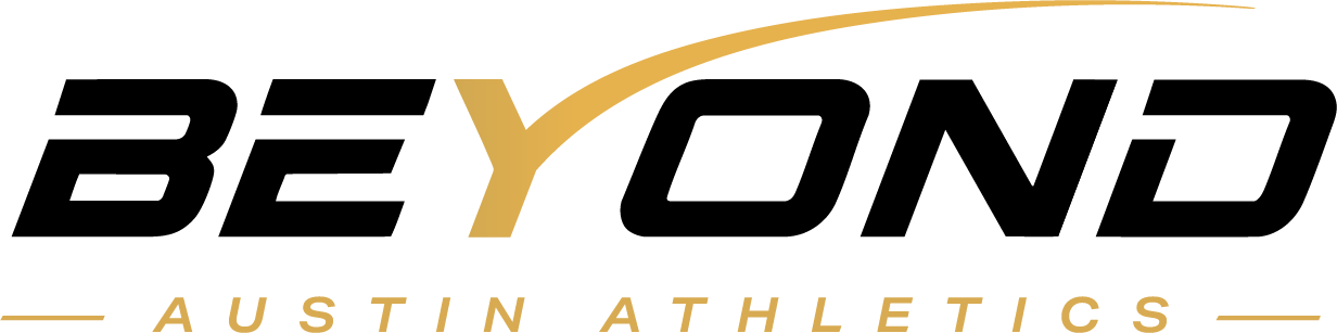 Logo for Austin Athletics with a stylized yellow 'Y' and the words 'Austin Athletics' underneath.