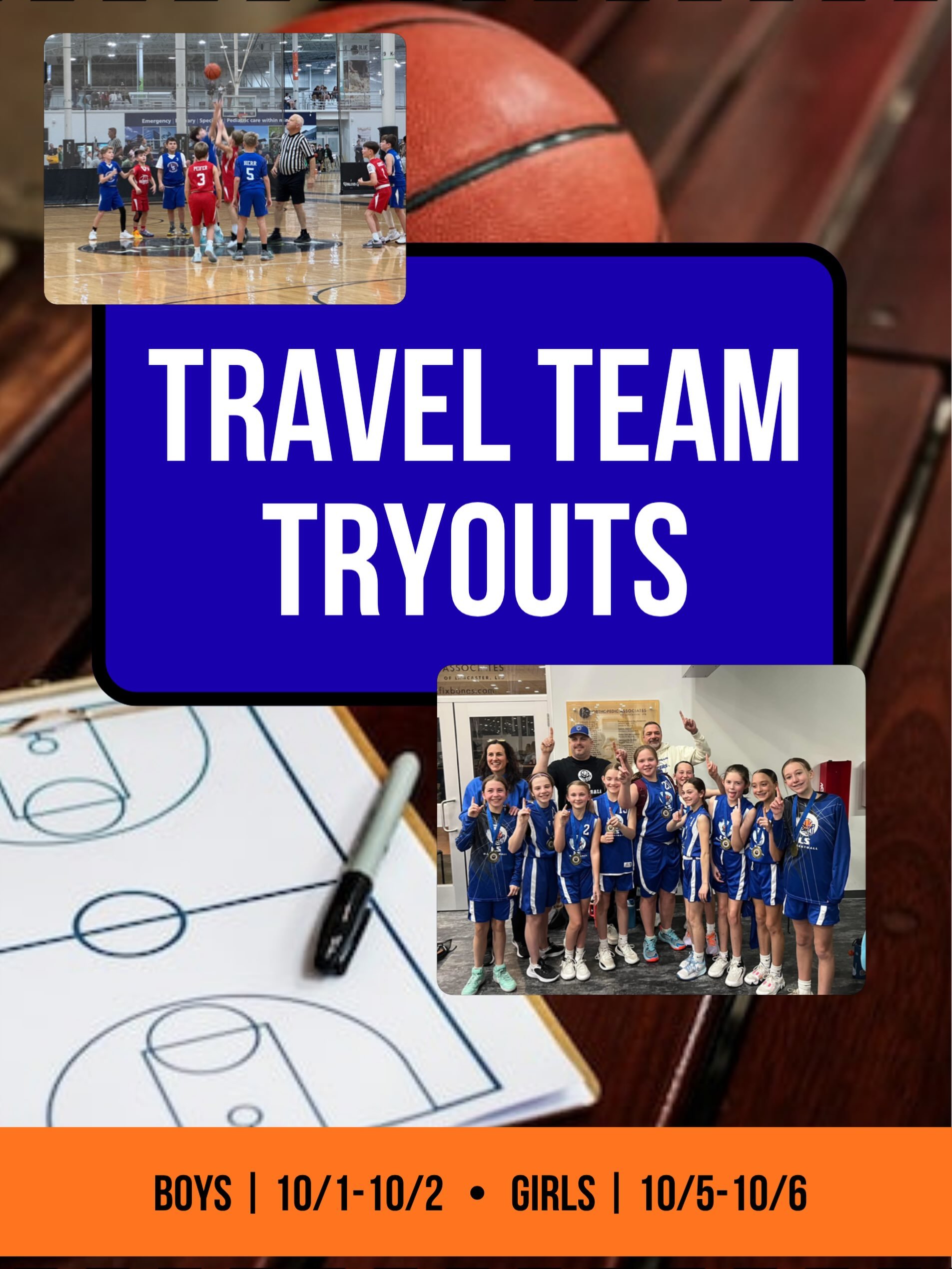 🏀 LSYB TRAVEL TEAM TRYOUTS ARE HERE! 🏀

We&rsquo;re excited to welcome our players to the court for Travel Team tryouts! 💪🔥

📅 BOYS
6th Grade: Oct. 1 &amp; 2 | 6&ndash;7 PM
4th Grade: Oct. 1 &amp; 2 | 7&ndash;8 PM
5th Grade: Oct. 1 &amp; 2 | 8&n