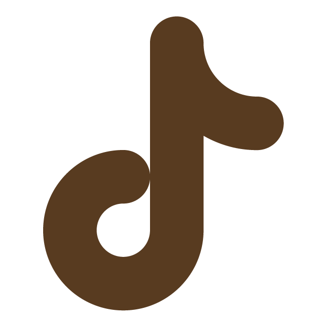 A brown Tiktok logo