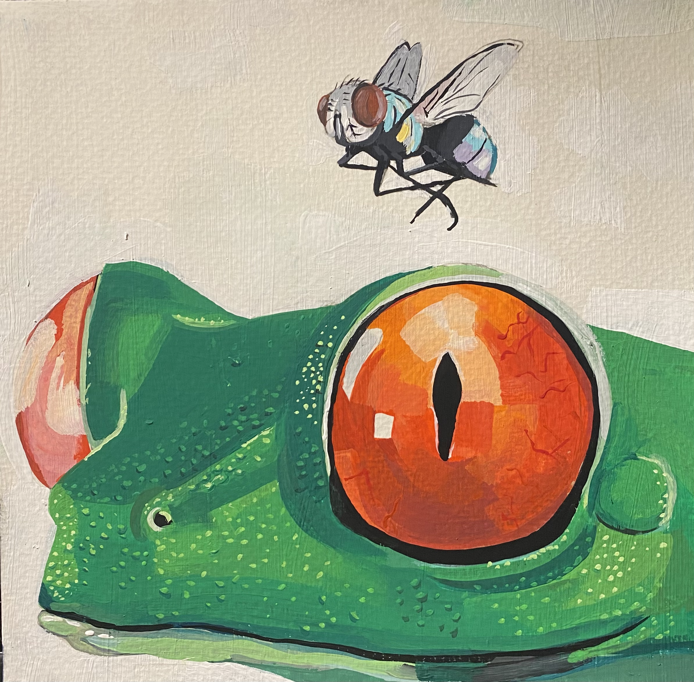 "The Waiting Game"/ Jan 2026 / Gouache 