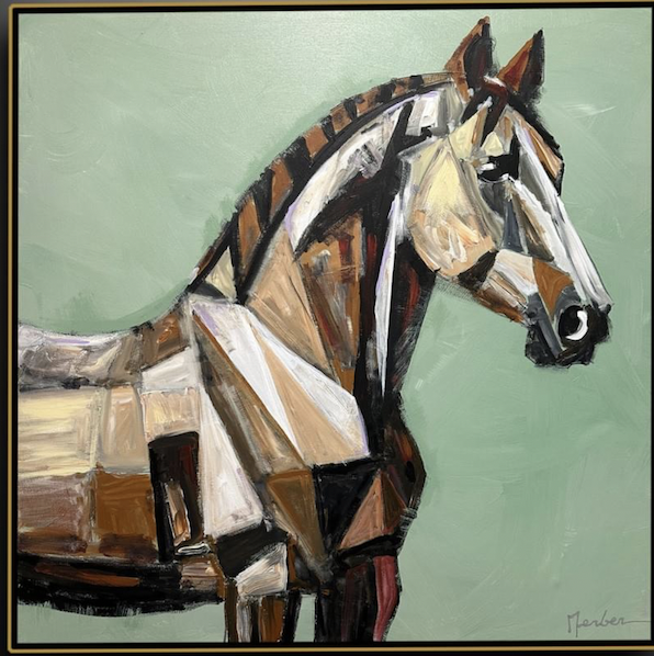'Cubist Equine, 48 x 48 inches