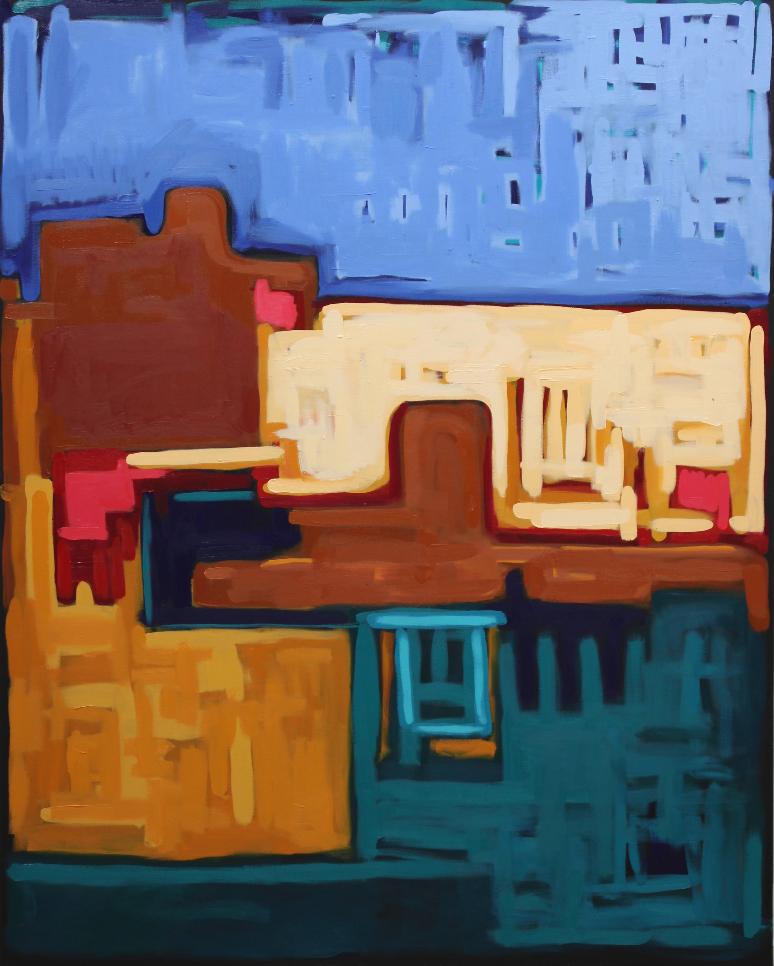 Plaza Passage, oil on canvas, 60 x 48 x 1.5 inches