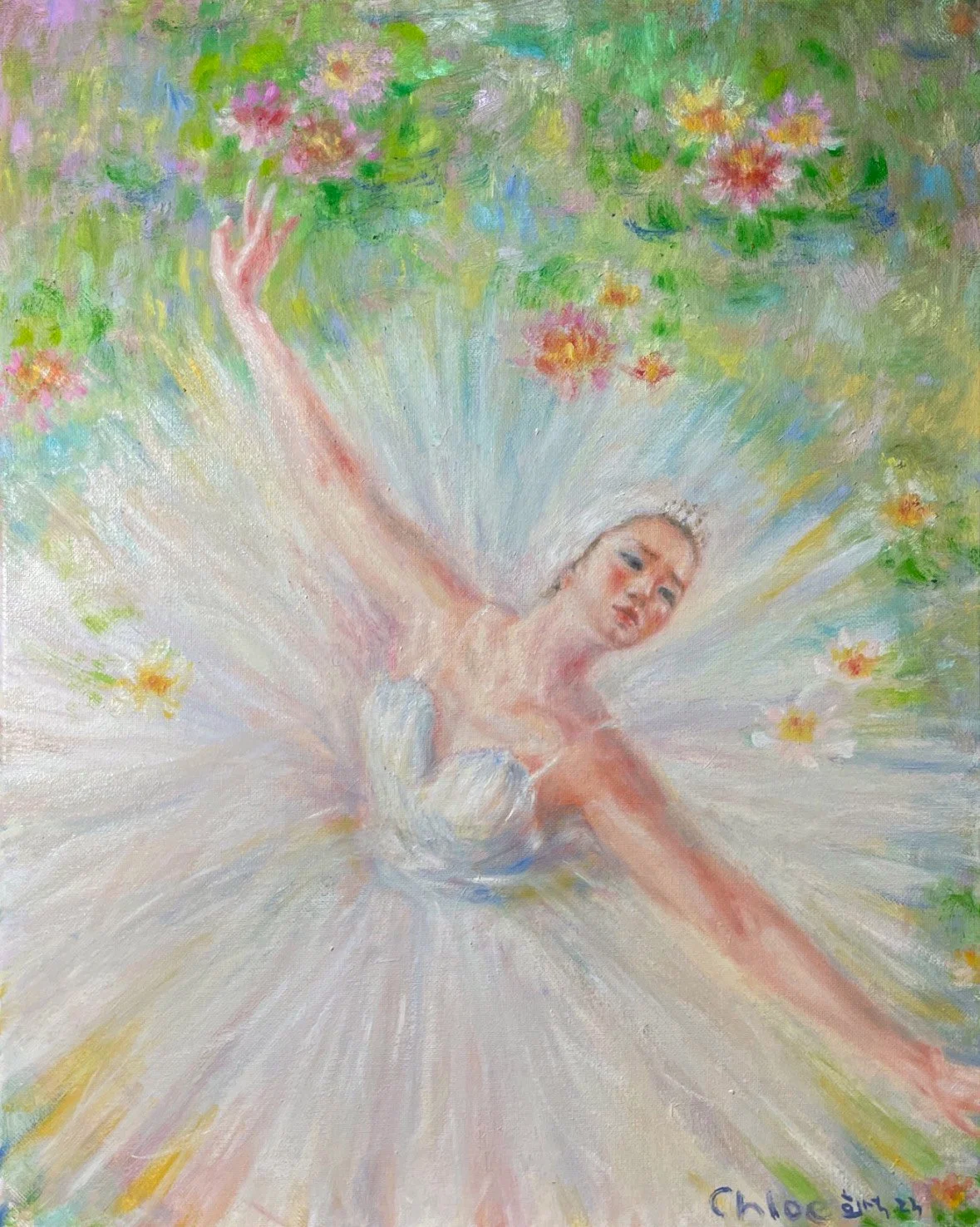 Ballerina on the Lotus Flowers