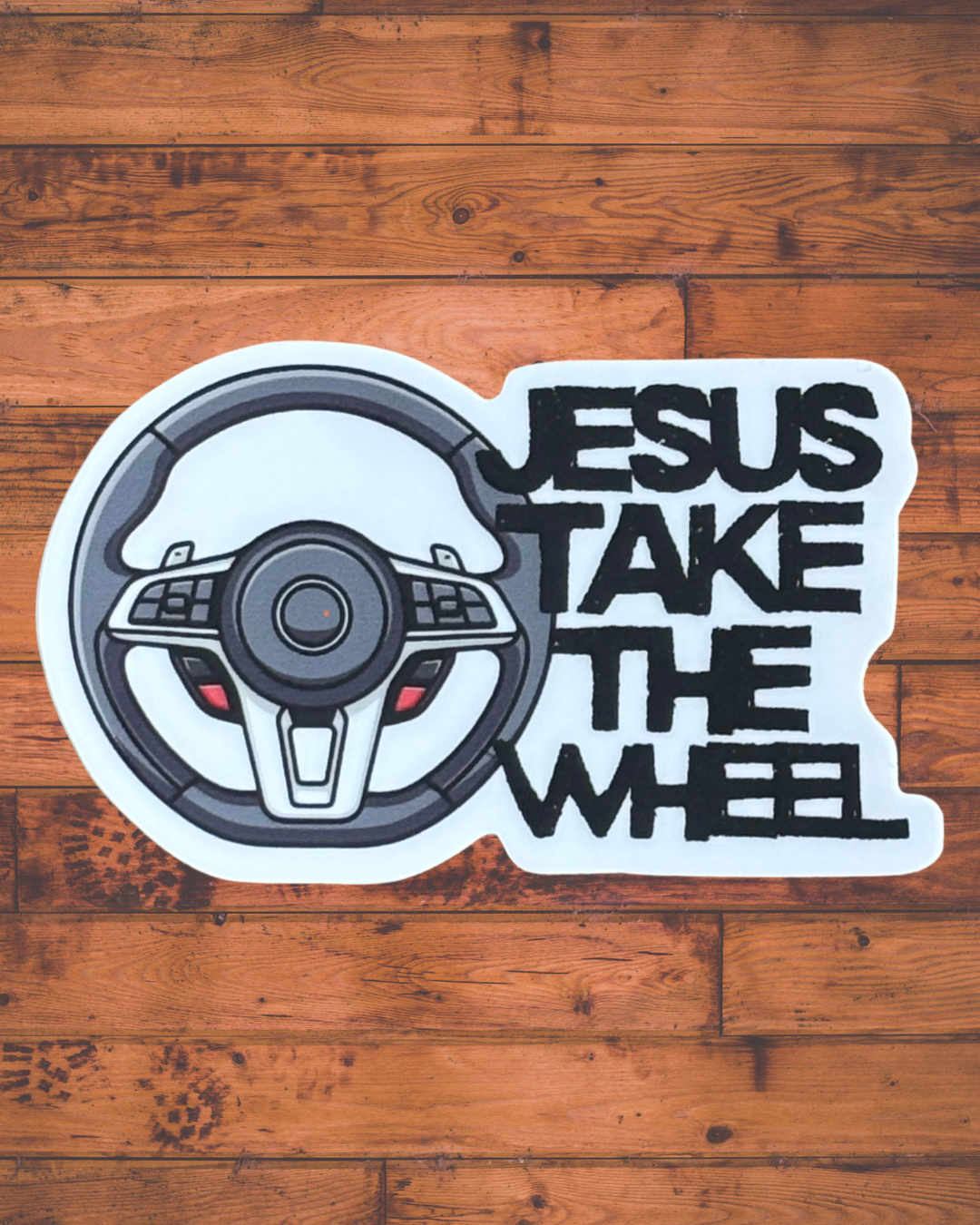 Jesus Take the Wheel Sticker