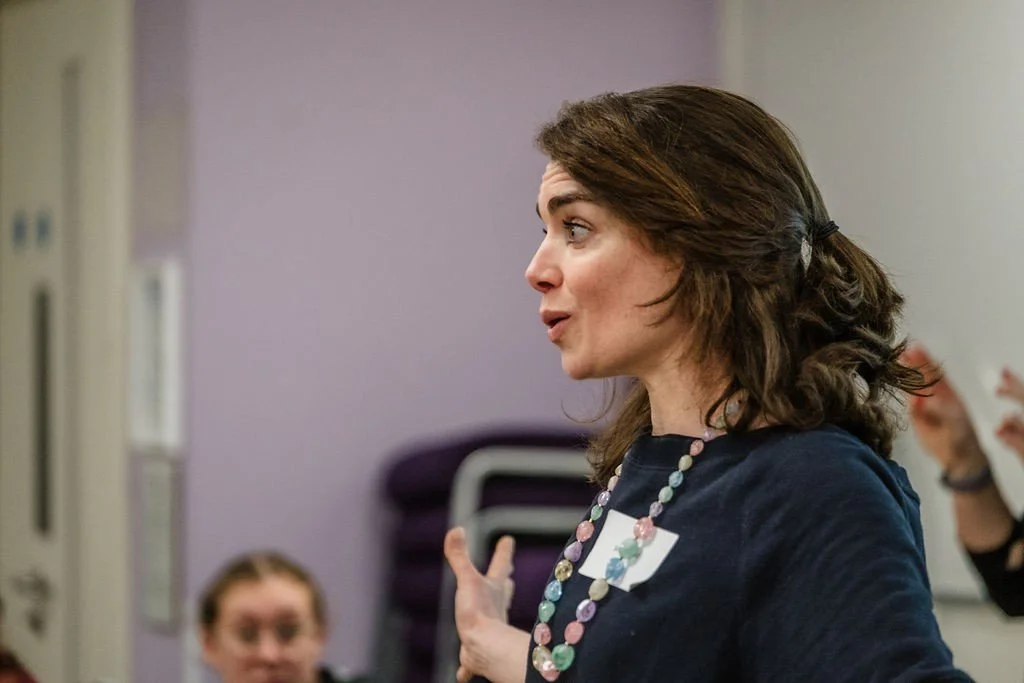Sinead Carroll, former BBC presenter speaking or presenting as part of a Public Speaking Coaching class or Communication Workshops