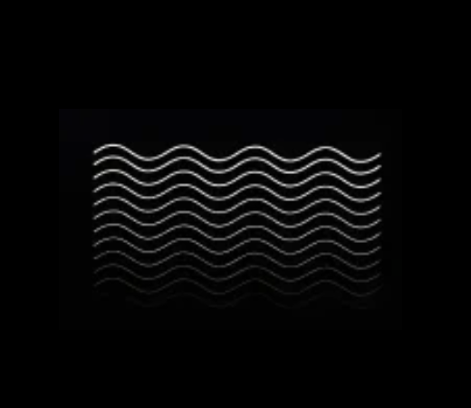 A series of white wavy lines arranged horizontally on a black background.