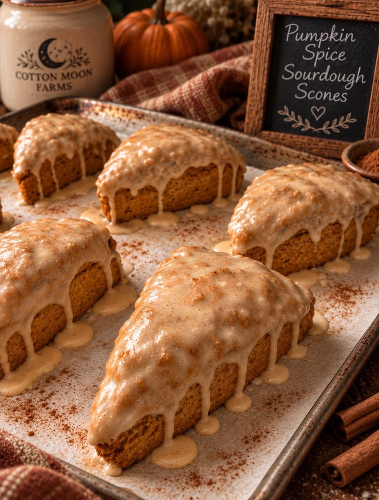 Pumpkin Spice Sourdough Scones (4 count)