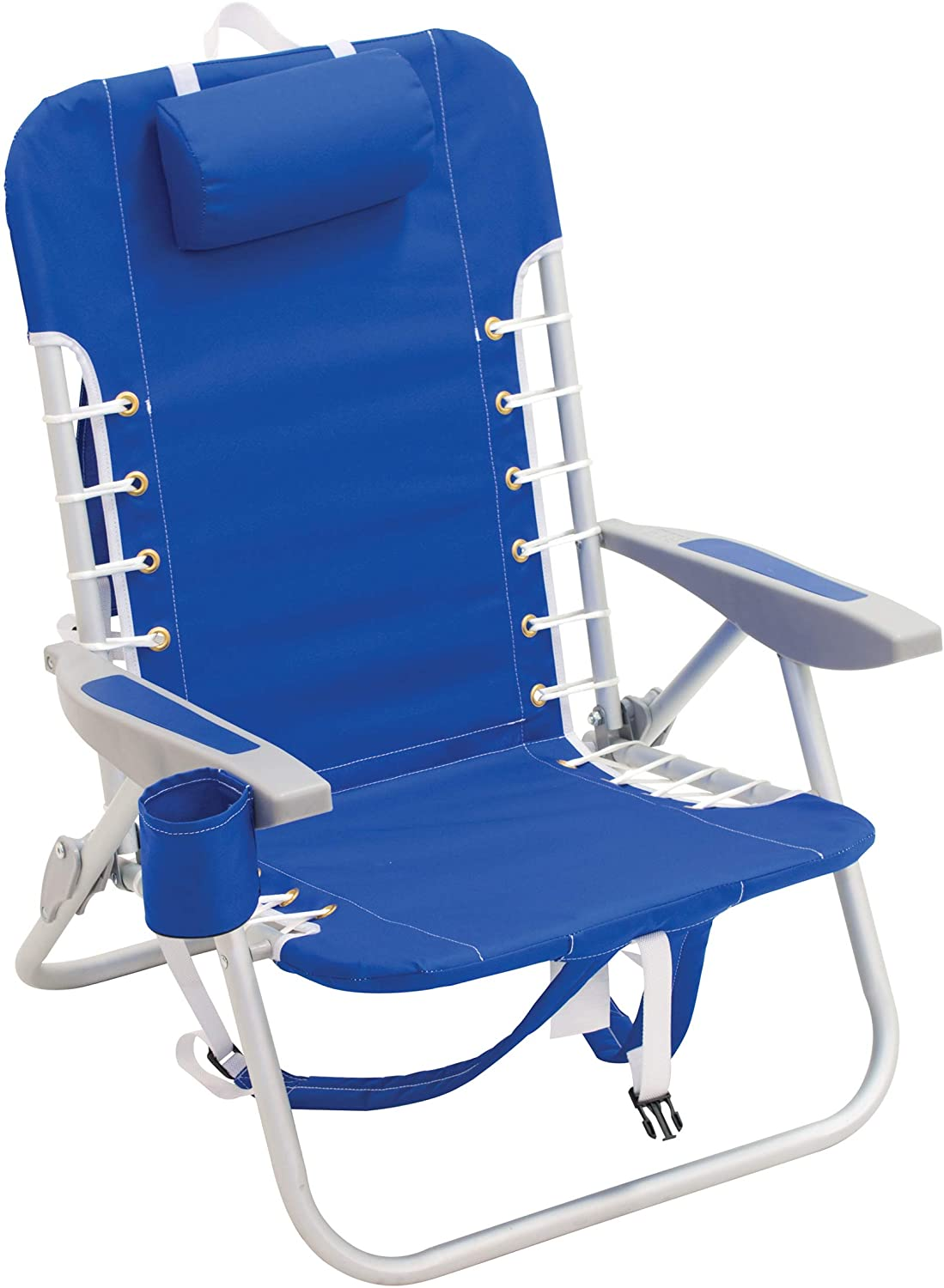 Rio Beach 4-Position Lace-Up Backpack Folding Beach Chair