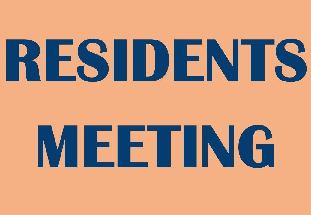 Nov. 8th - Residents Meeting