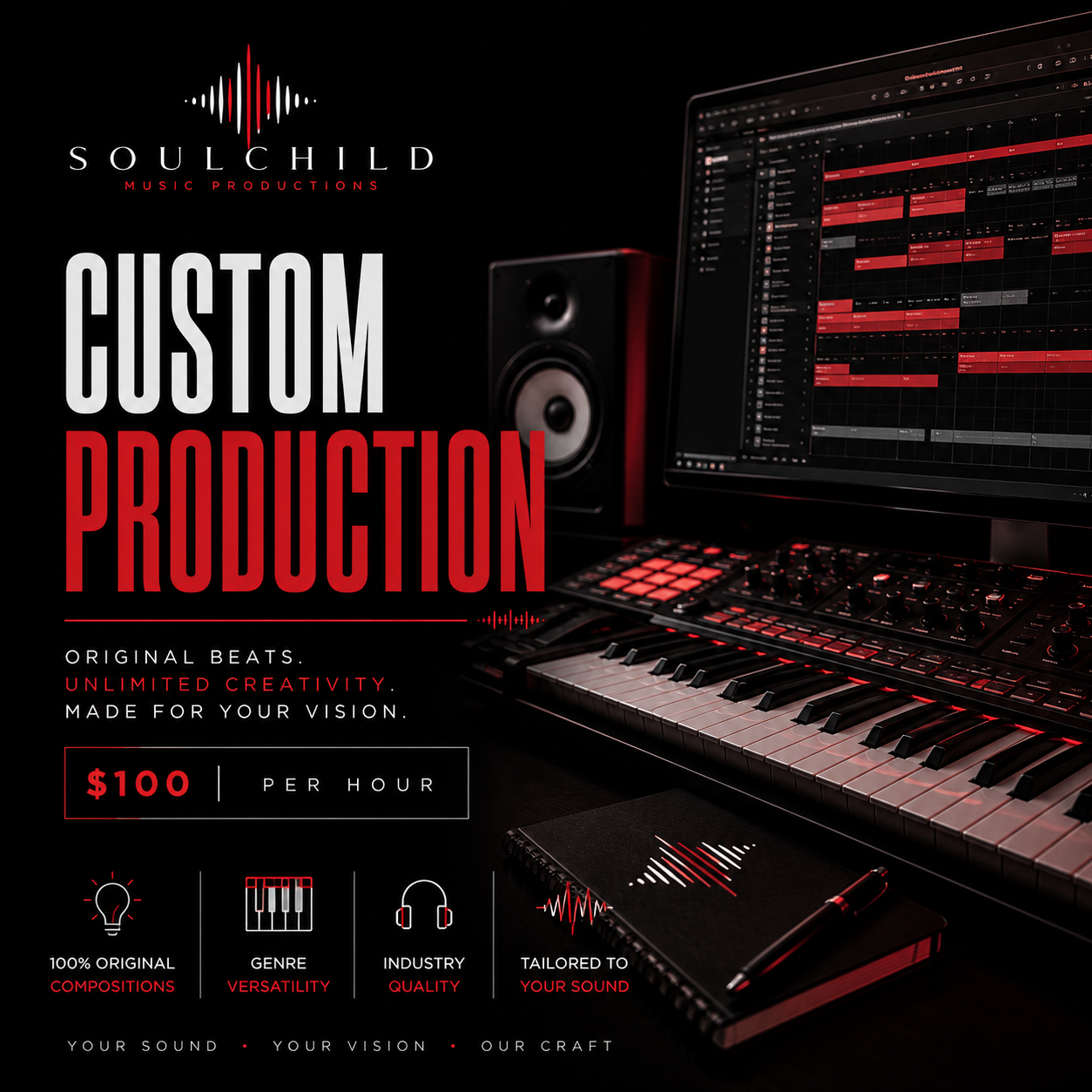Custom Production - 1 beat (3 Hours)
