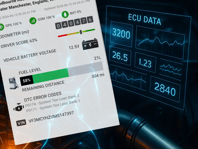 CAN Data updated on device card layouts with Fuel, EV Charge, DTC codes &amp; VIN