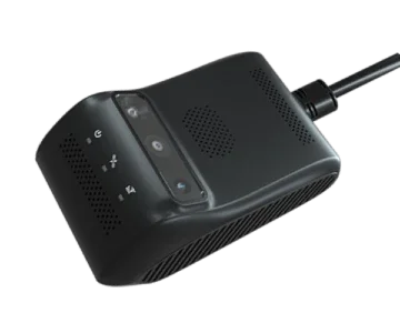 The JC261P Dual Dashcam provides video capture of the road ahead and inside the vehicle.