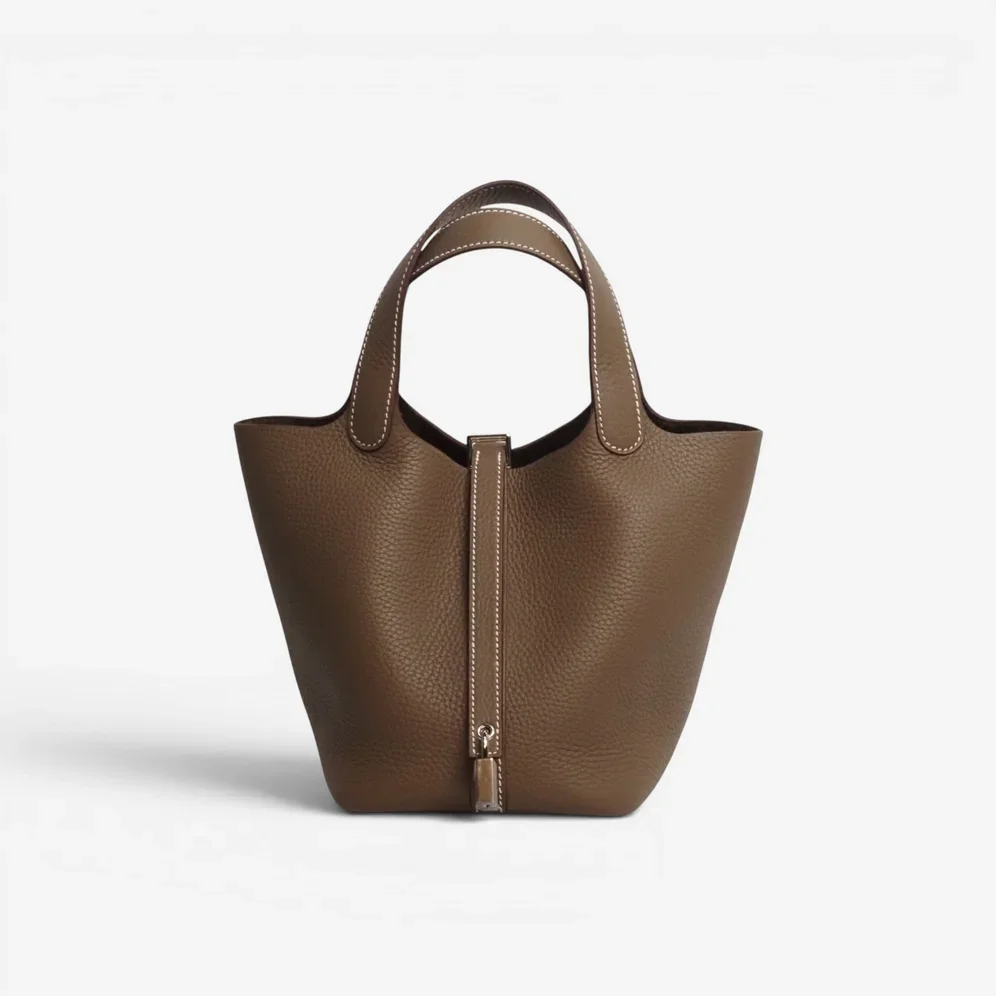 Hermès Picotin 18 Etoupe Clemence Palladium Hardware Stamp K