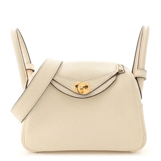 Hermès Mini Lindy Nata Clemence Palladium Hardware