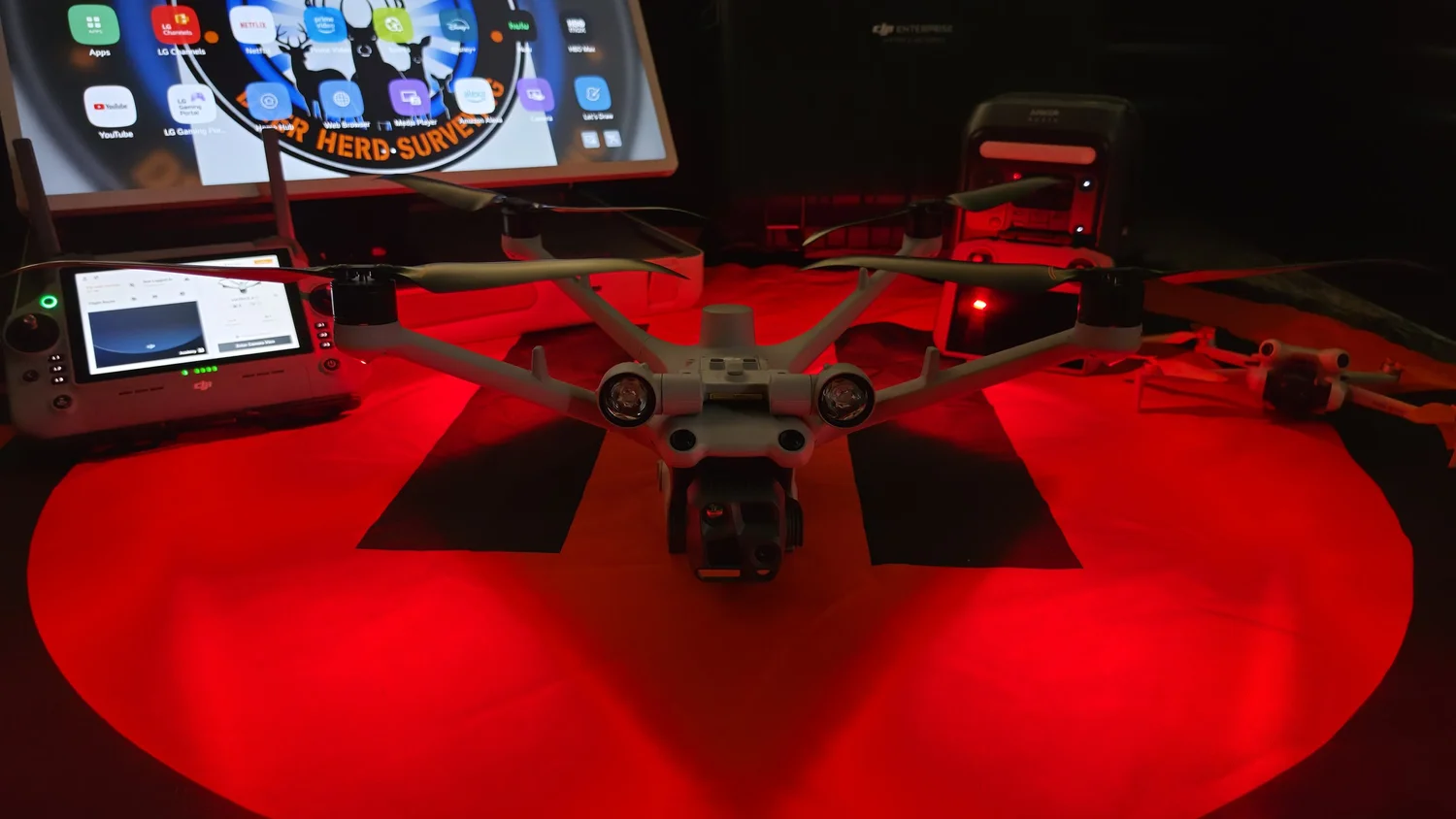 DJI Matrice 4TD thermal drone and mission equipment used by Elevated Drone NWA
