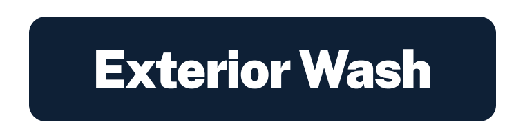 Sign that reads 'Exterior Wash' in white text on a dark background.