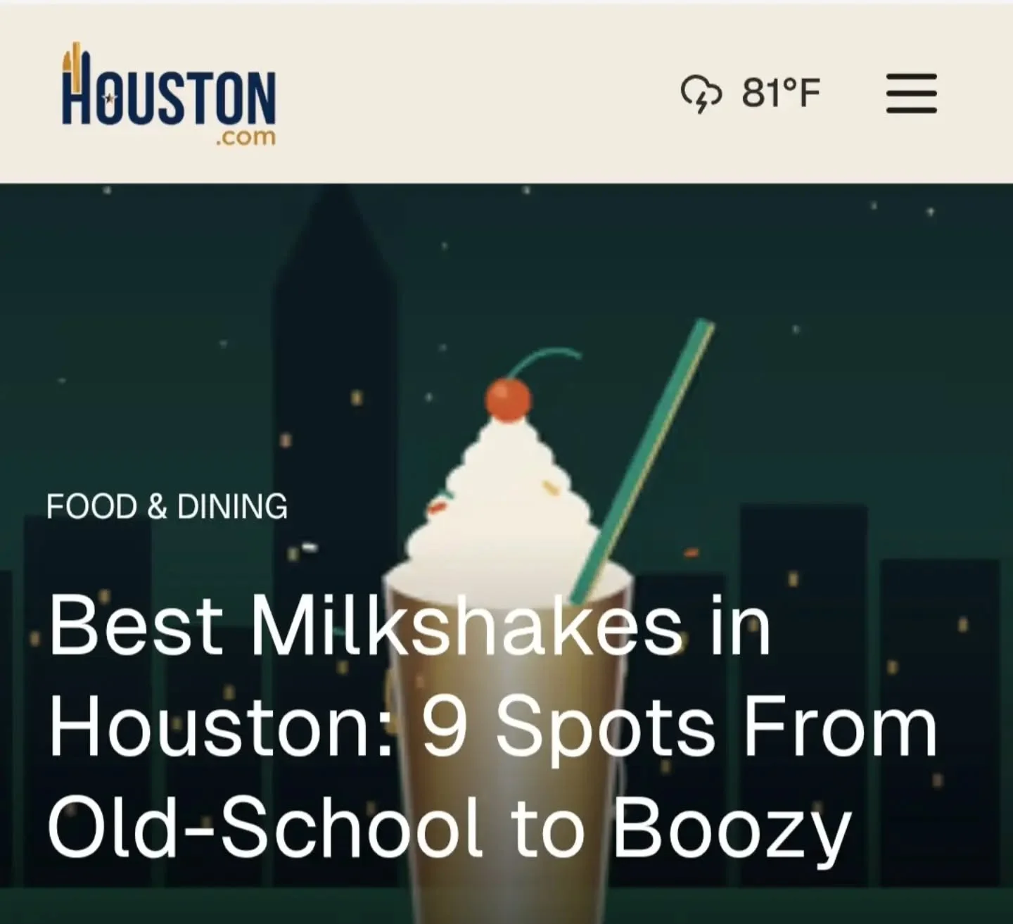 🥤 HOUSTON, OUR MILKSHAKES ARE GETTING SOME ❤️ 

Houston.com named burgerchan one of the city&rsquo;s best milkshake destinations, and gave us the distinction of having Houston&rsquo;s &ldquo;Most Unusual Flavors.&rdquo; 🎉

From rich, nutty black se