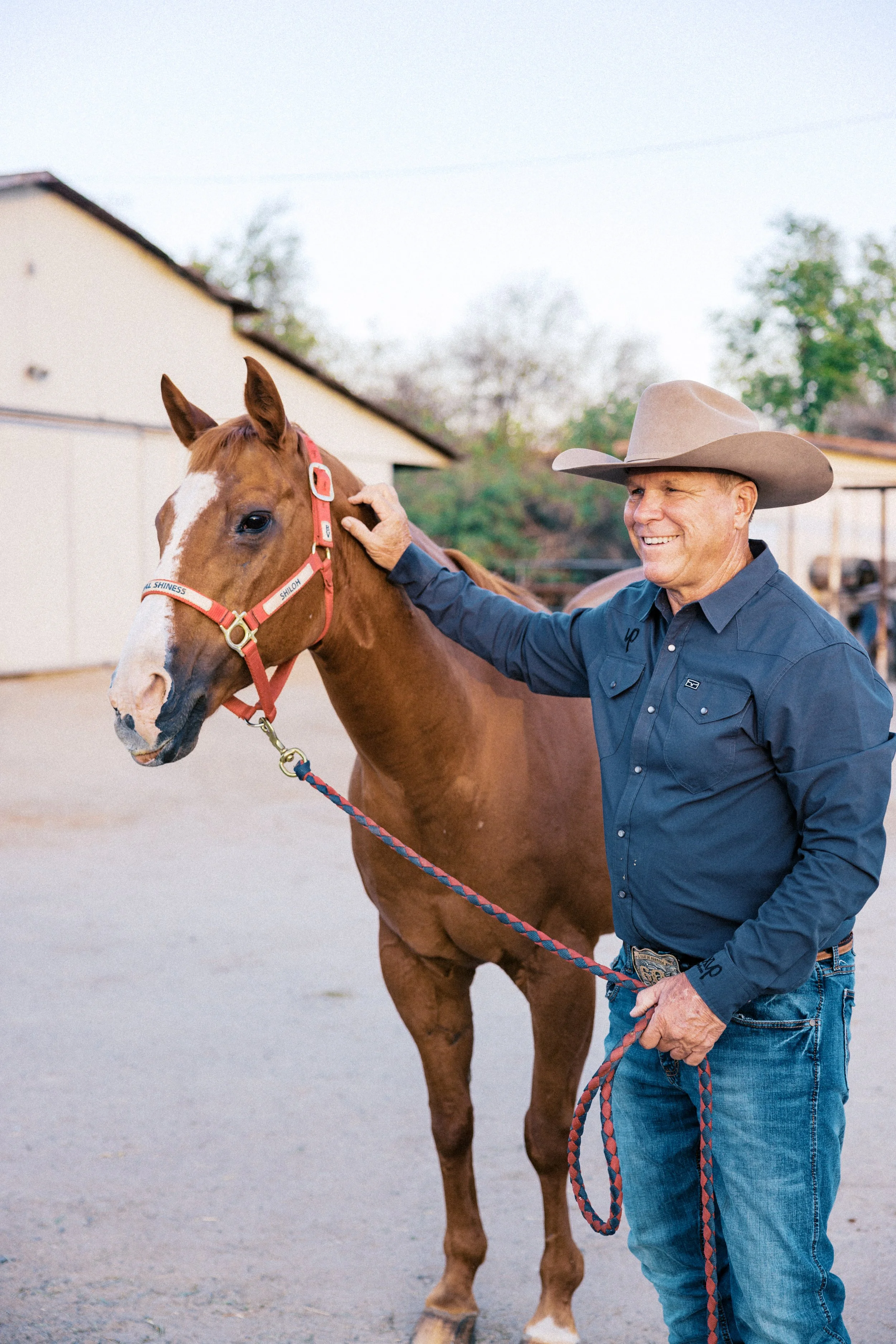 Jeff with his horse at the stables