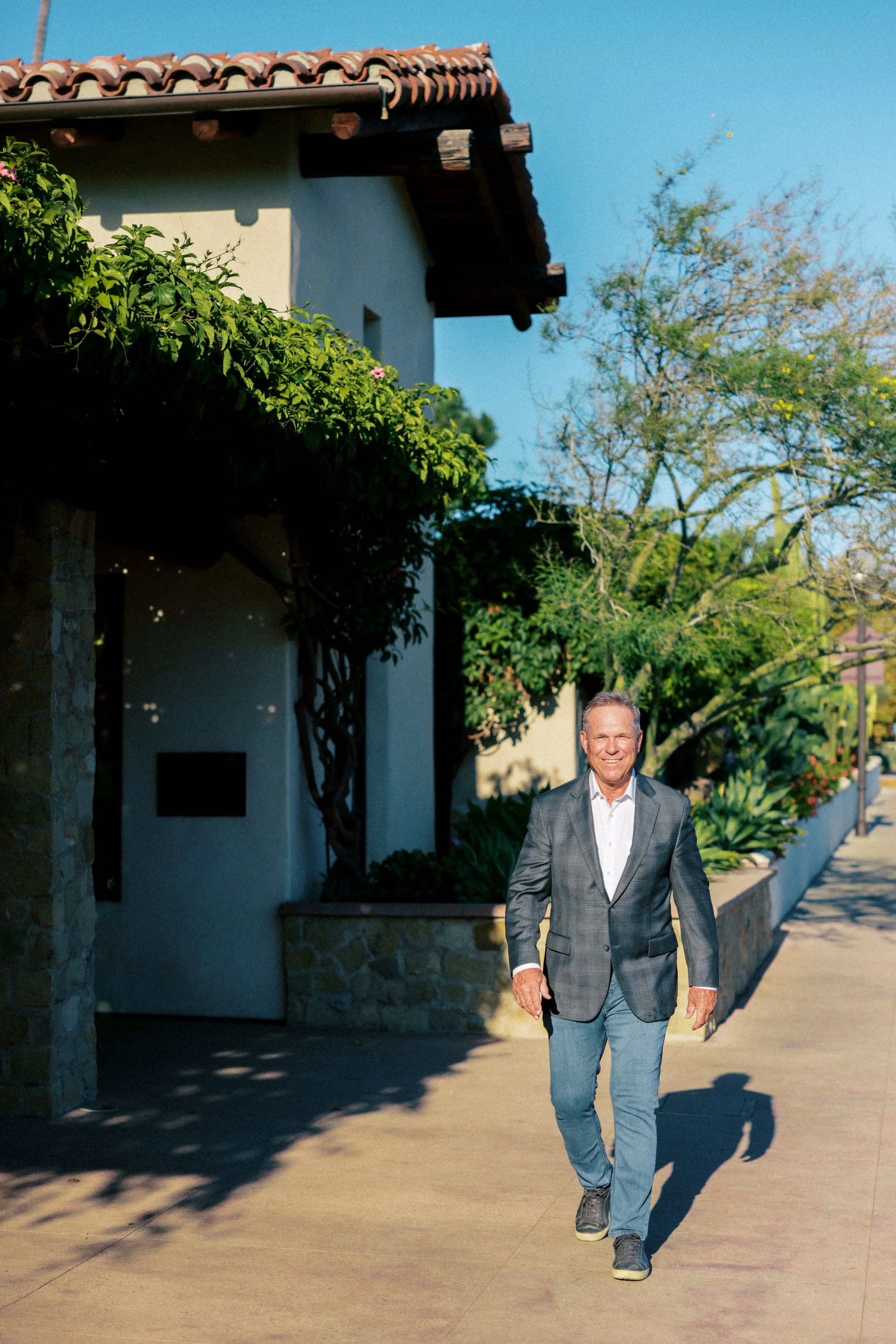Jeff walking by the SJC Mission