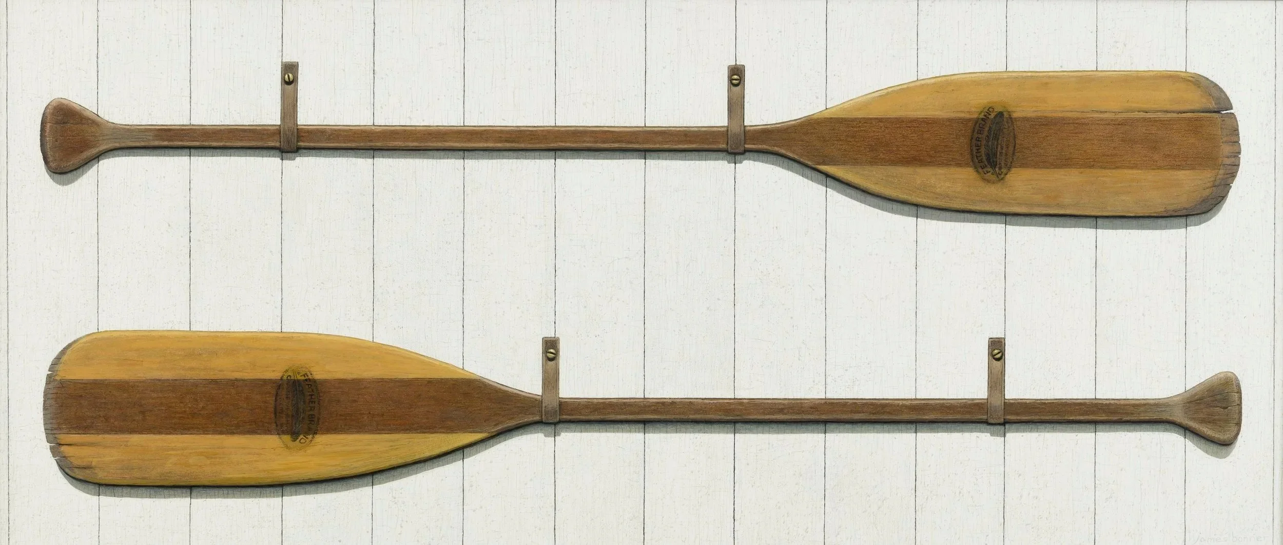 Old Feather Brand's, 2026
(egg tempera, casein, silverpoint on panel)
23 x 54 in. art / 29h x 60w in. framed / 
$20,000