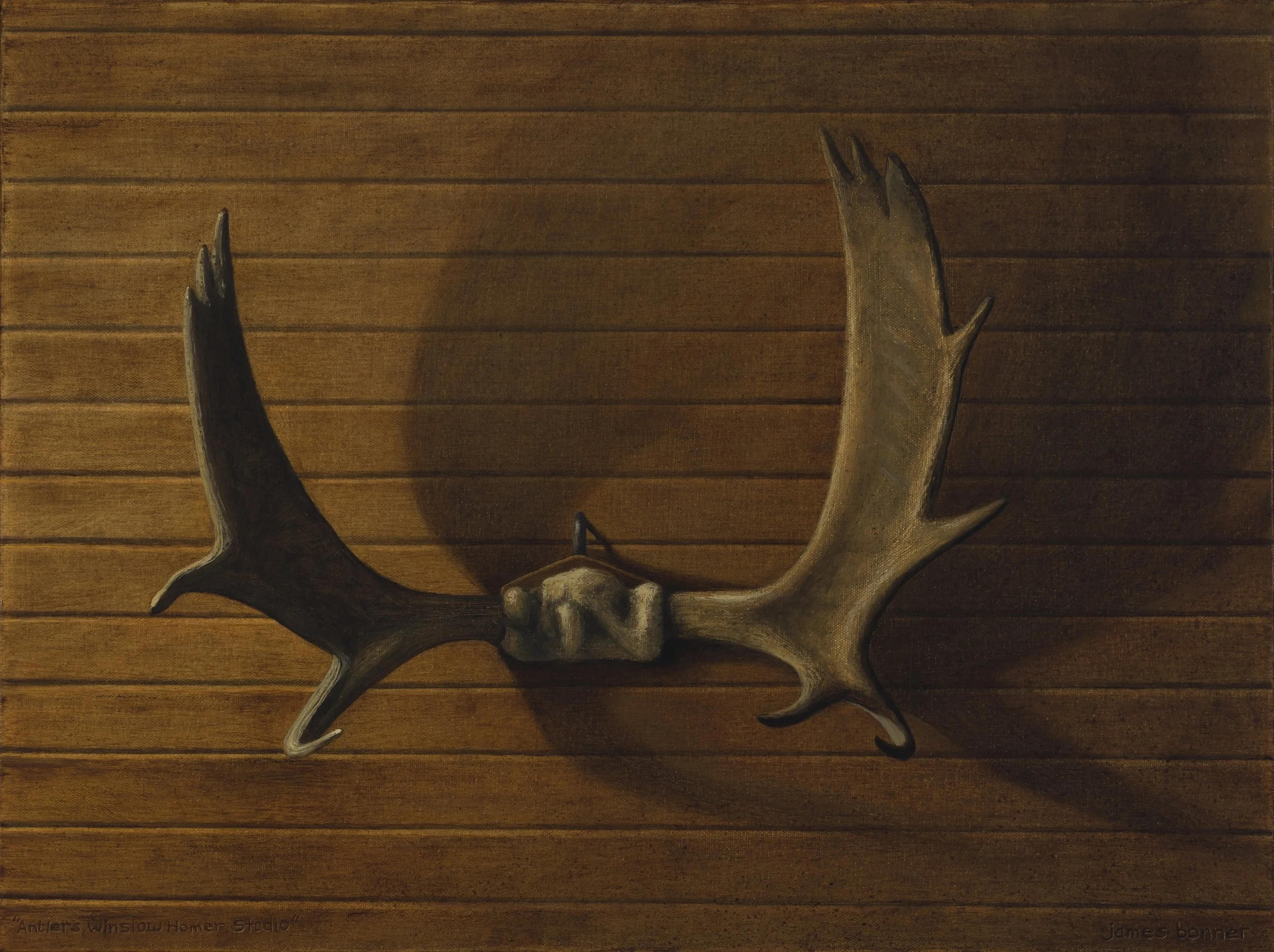 Antlers, Winslow Homer Studio, 2024 (oil on canvas) 18 x 24 in. unframed / 20.5 x 26.5 in. framed / $10,500