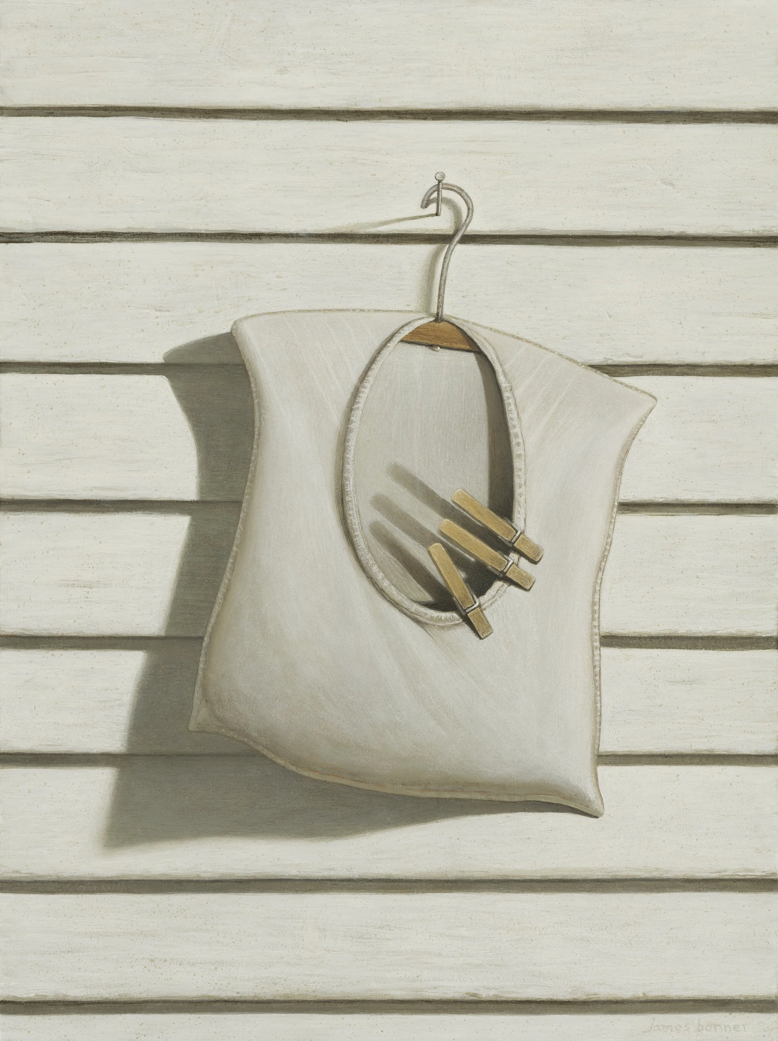 Hattie's Clothespin Bag, 2025
(egg and oil tempera on huile paper)
30 x 22 in. unframed /
37 x 29 in. framed /
$13,000