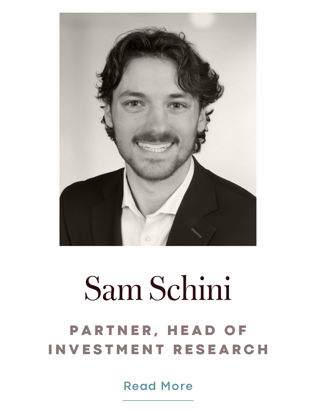 Sam Schini, Partner and Head of Research and Search Evaluation at Valerium Capital Partners