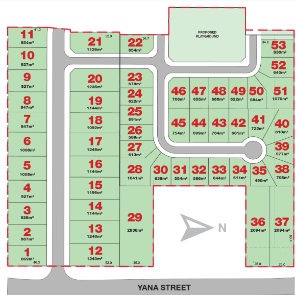 53 Lot subdivision, Swan Hill