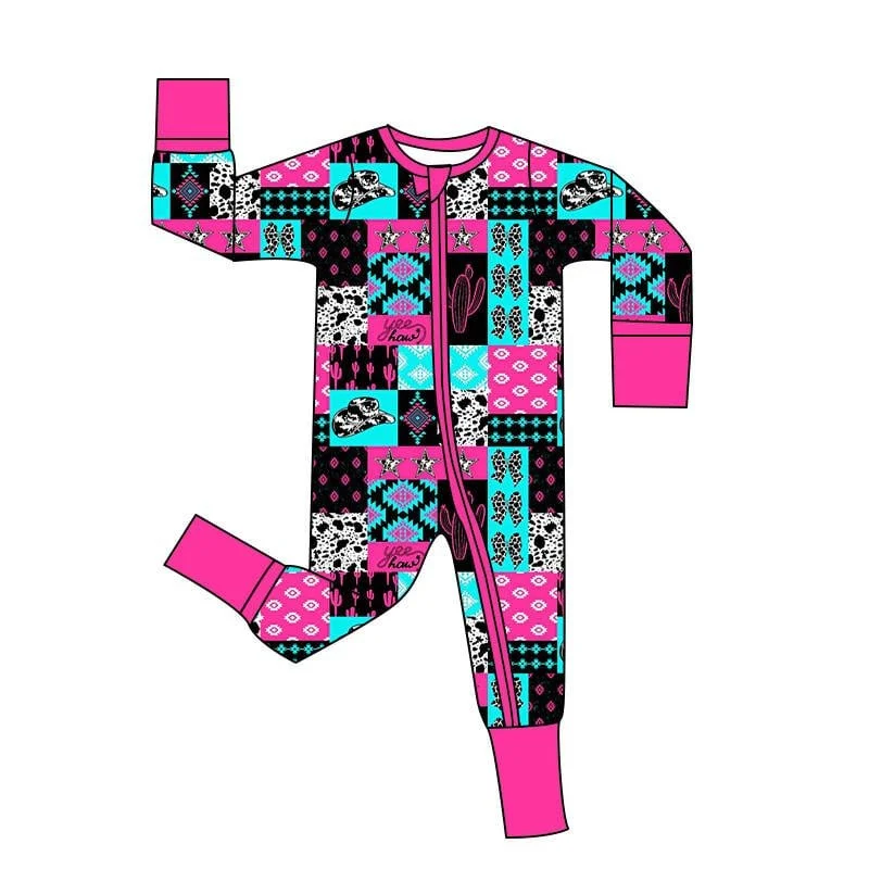 Western Patchwork Zippy- Pink