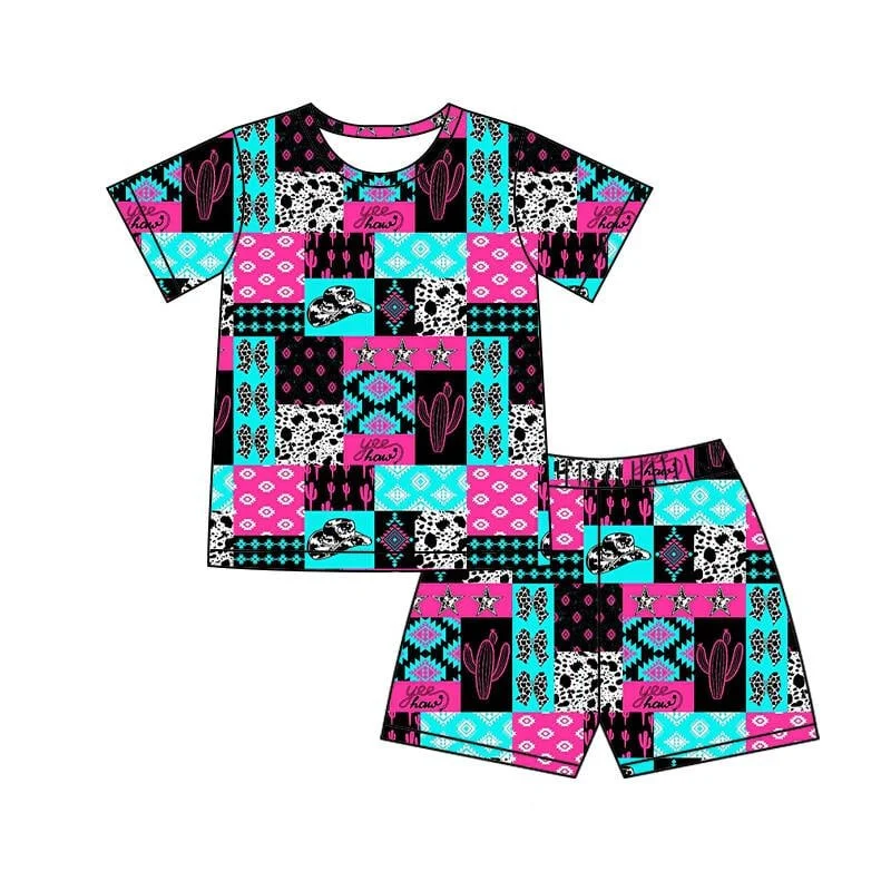 Western Patchwork 2 Piece- Pink