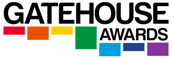 Logo for the Gatehouse Awards featuring multicolored blocks and black text.