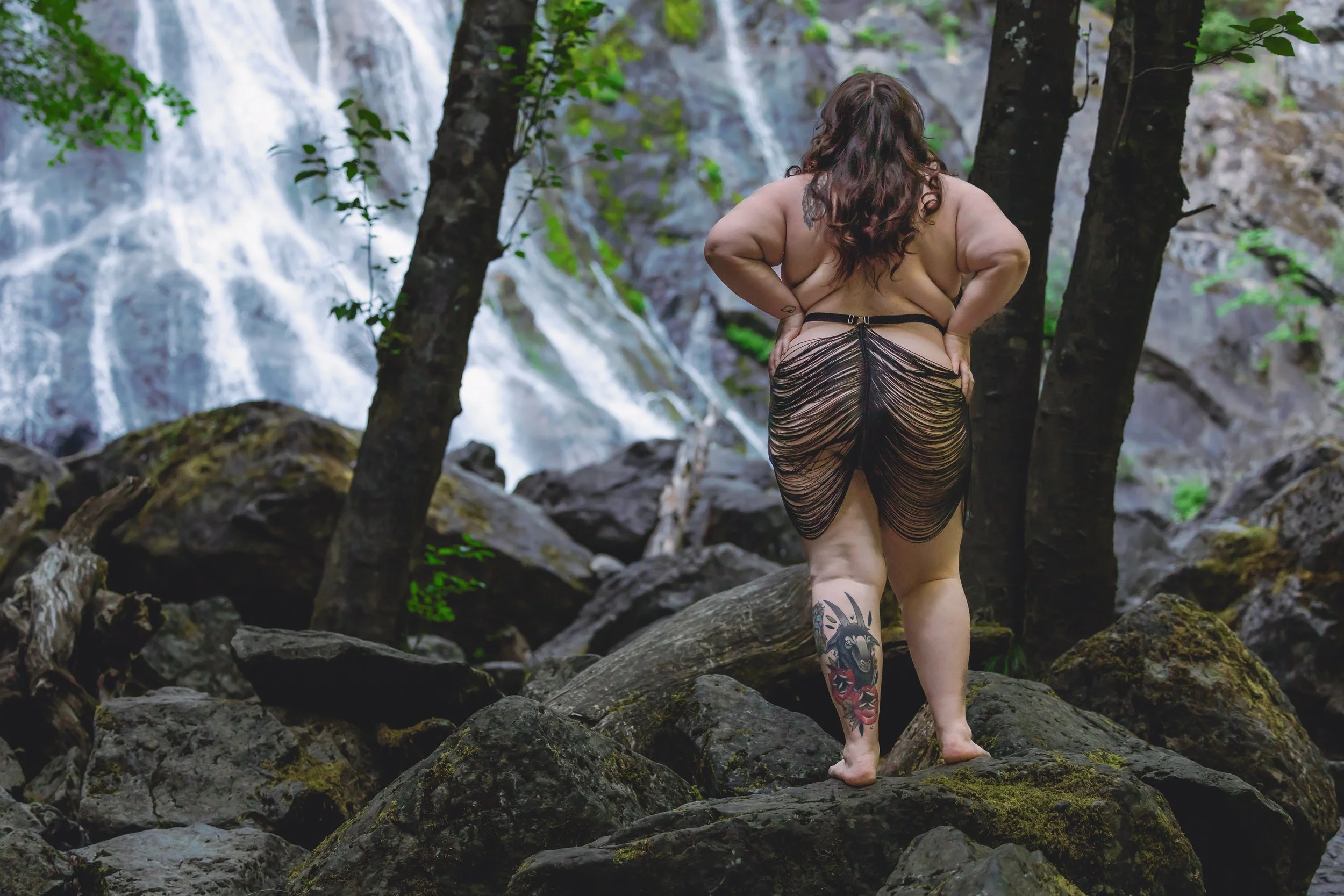 Waterfall Magic: Embracing Your Inner Goddess Through Outdoor Boudoir