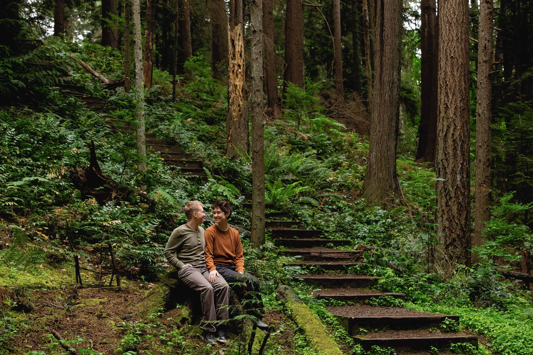 Queer Love in the Forest Near Shoreline