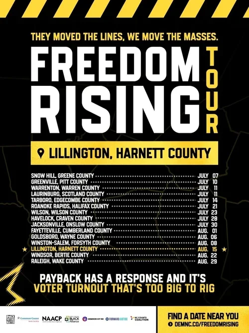 Lillington, Freedom Rising Tour