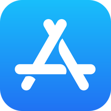 App Store icon with a white stylized 'A' on a blue background.