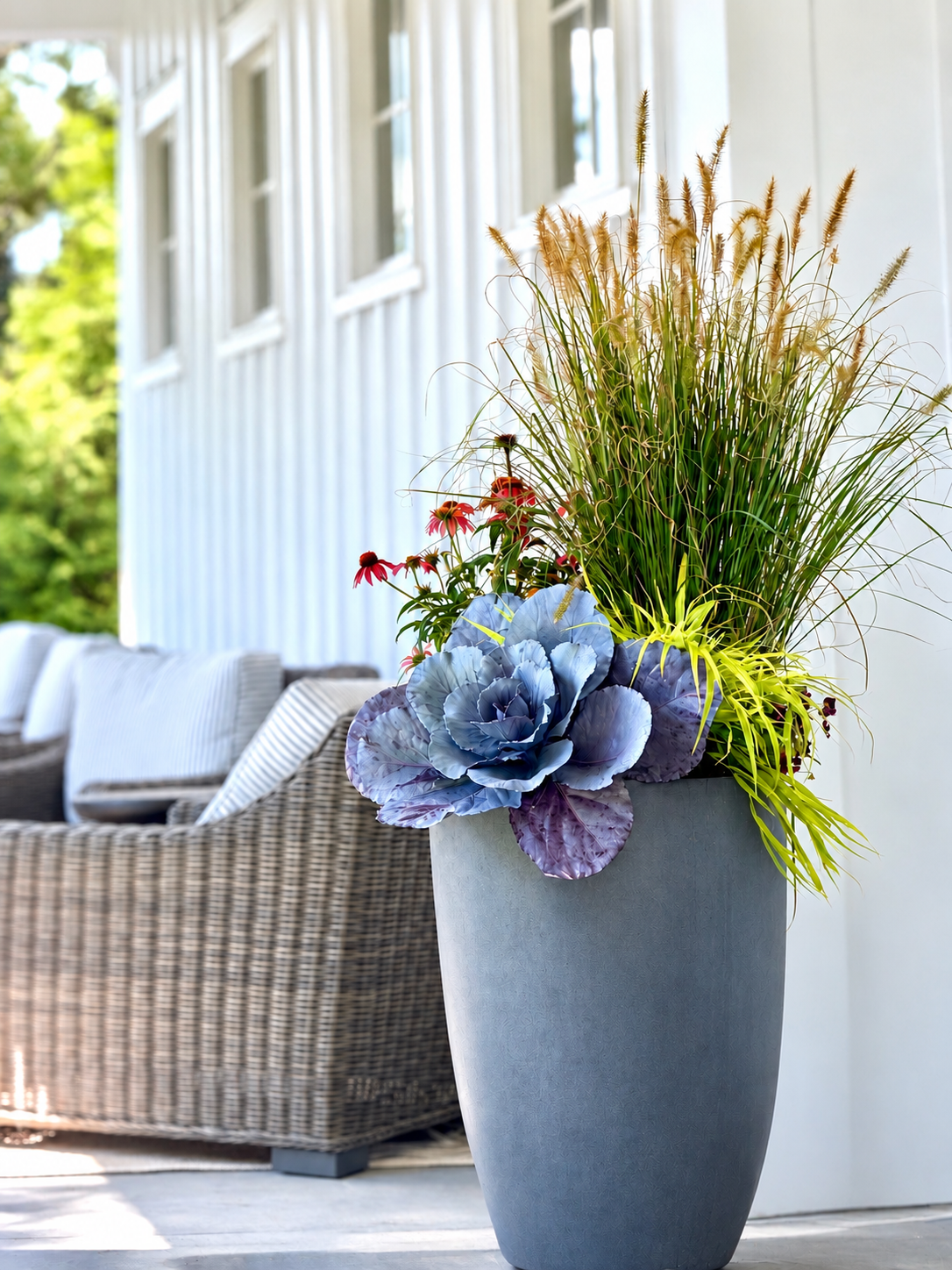 Fall Planters - Fall Containers - Concord Massachusetts