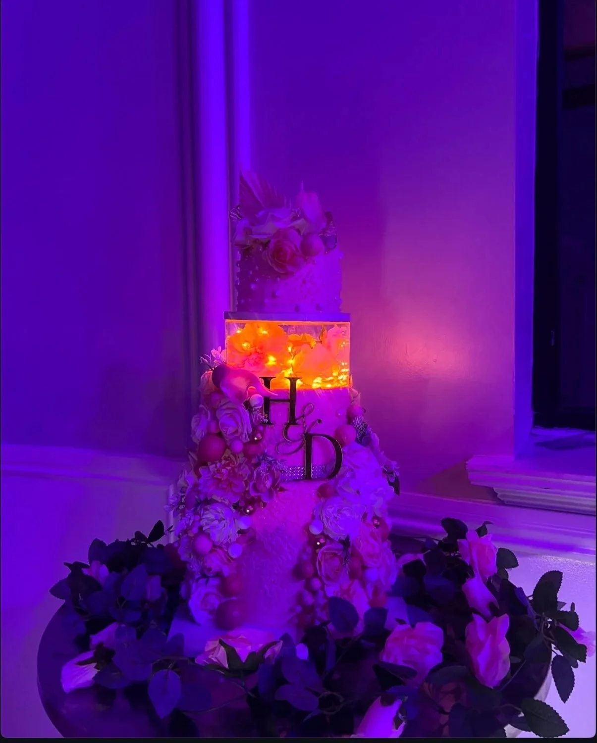 4 Tier Pink Wedding Cake
