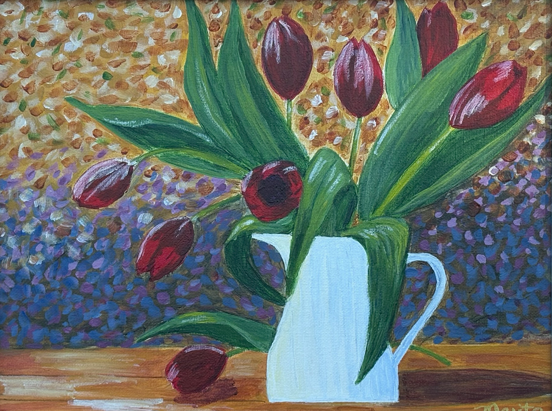 Springtime		12" x 9"	Acrylic on canvas