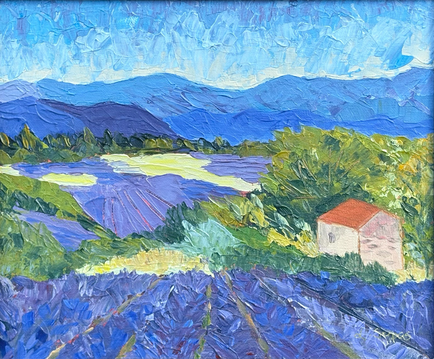 Lavender Fields		12" x 10"	Acrylic on canvas