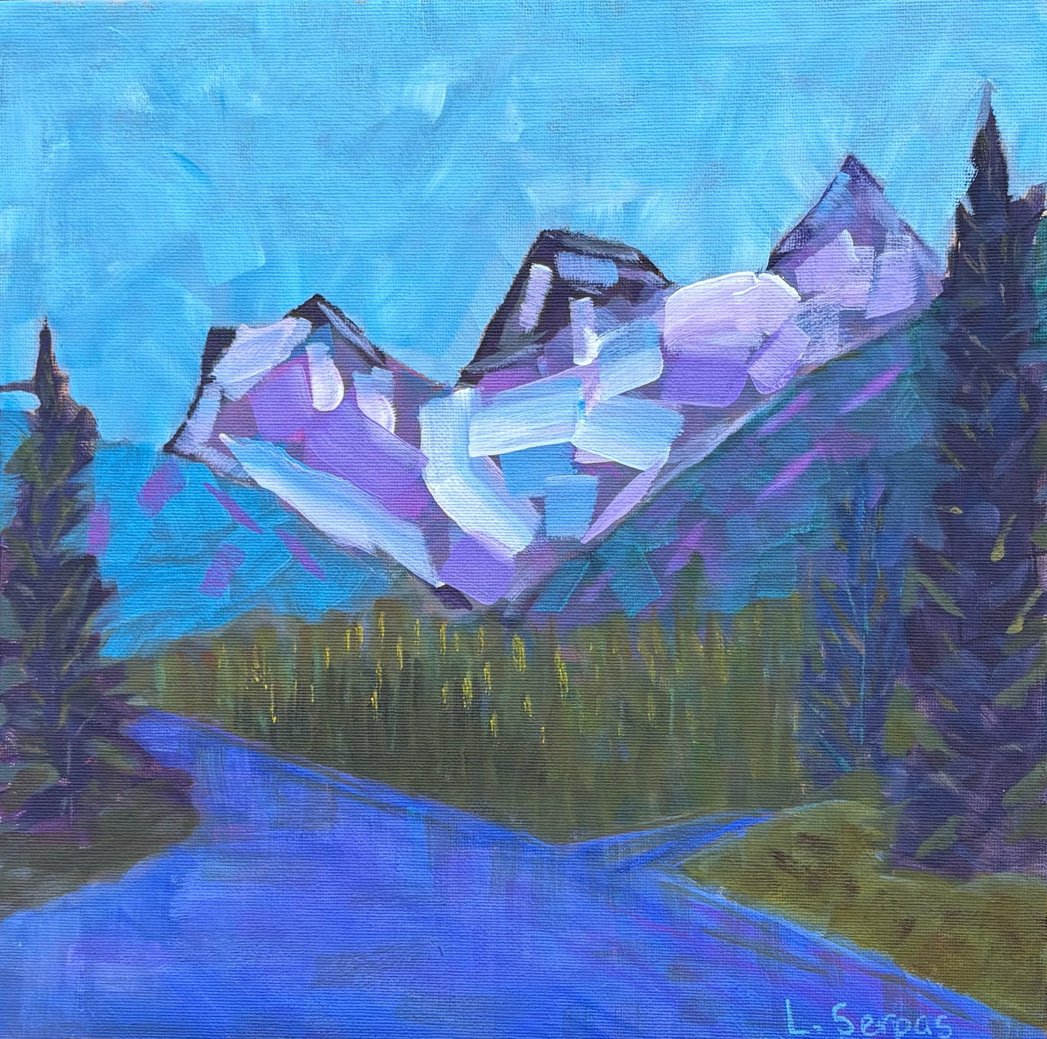 Three Sisters - Canmore		12" x 12"	Acrylic on canvas
