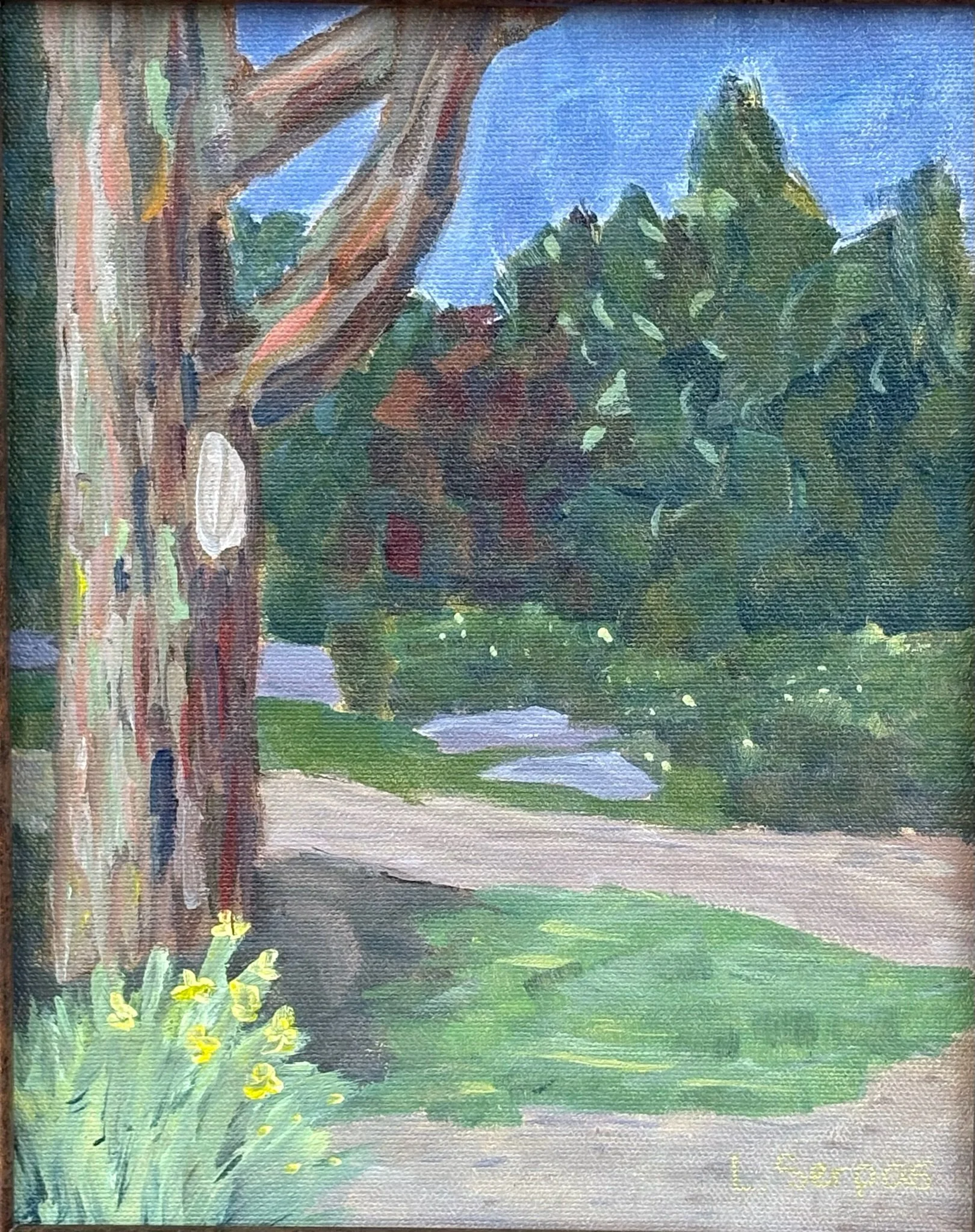 Fish Creek 
 -Acrylic on canvas
10 X 8