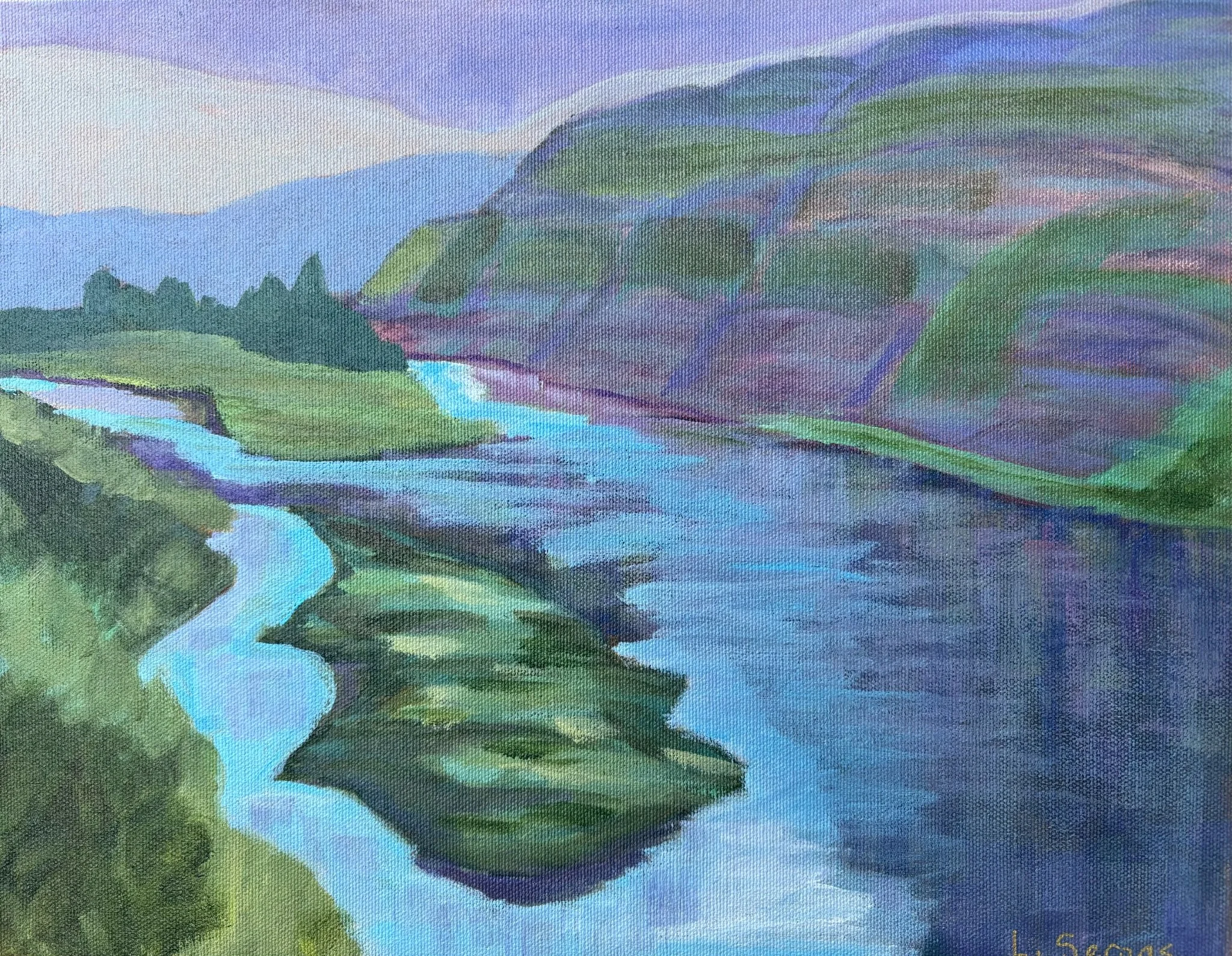Red Deer River (Drumheller) -Acrylic on canvas 11 x 14