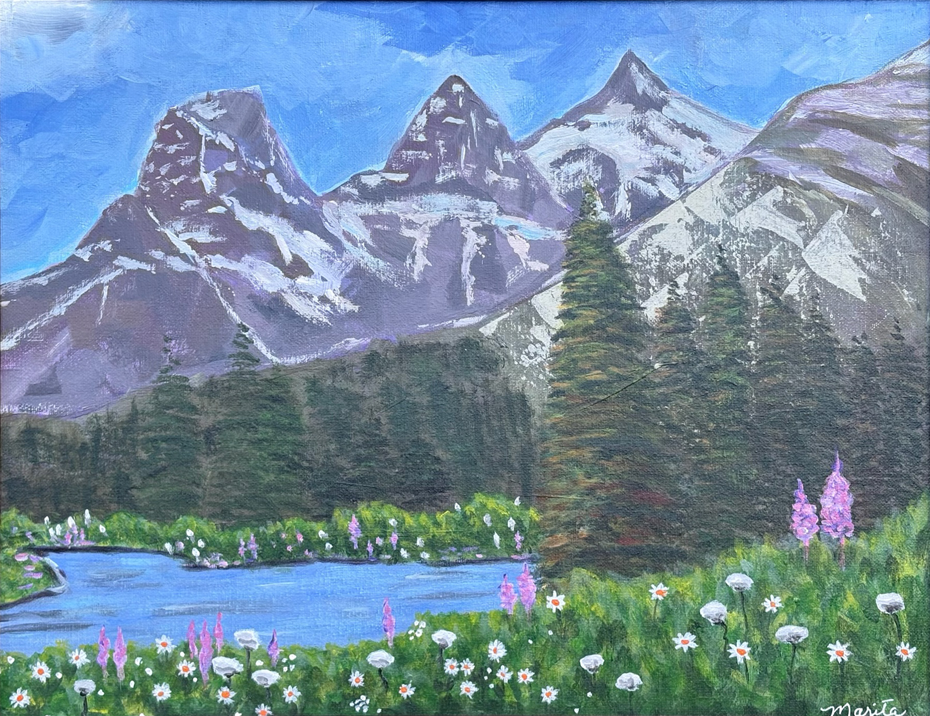 Beauties of Canmore		18" x 14"	Acrylic on canvas