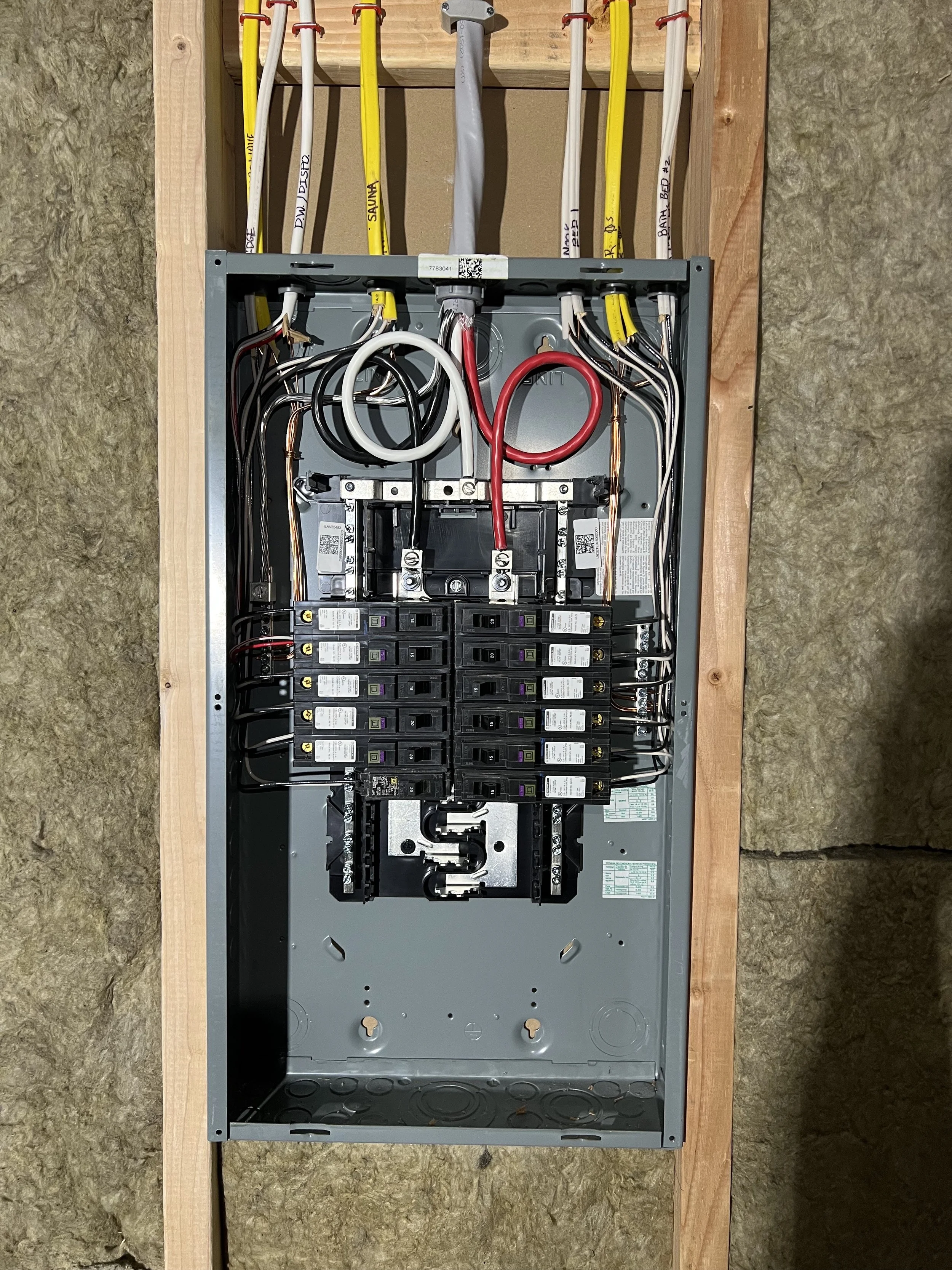 Basement finish electrical sub panel in Fort Collins, Colorado 