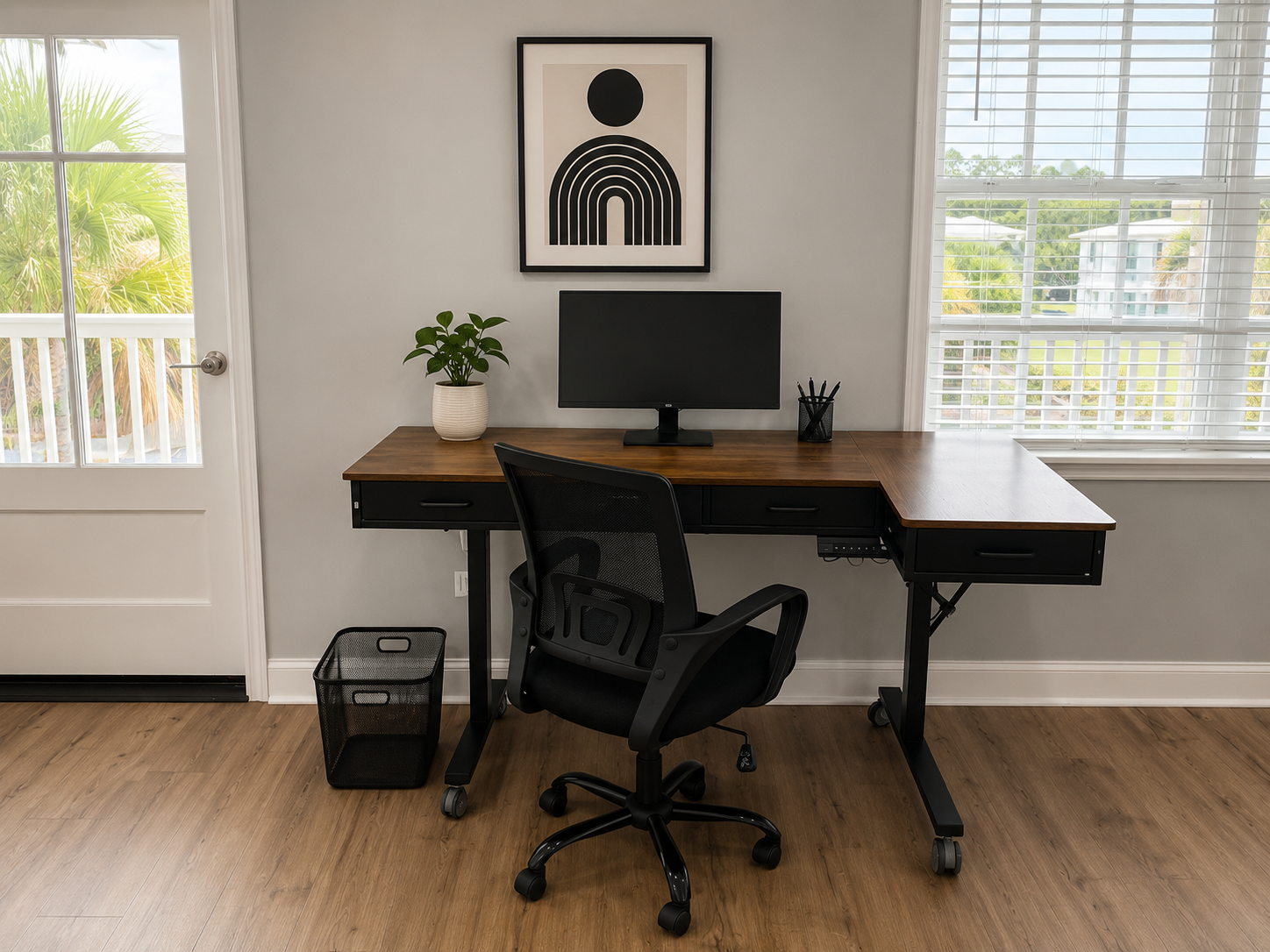 Workspace photo “Coworking desk and workspace at The Den in Bluffton, SC.”
