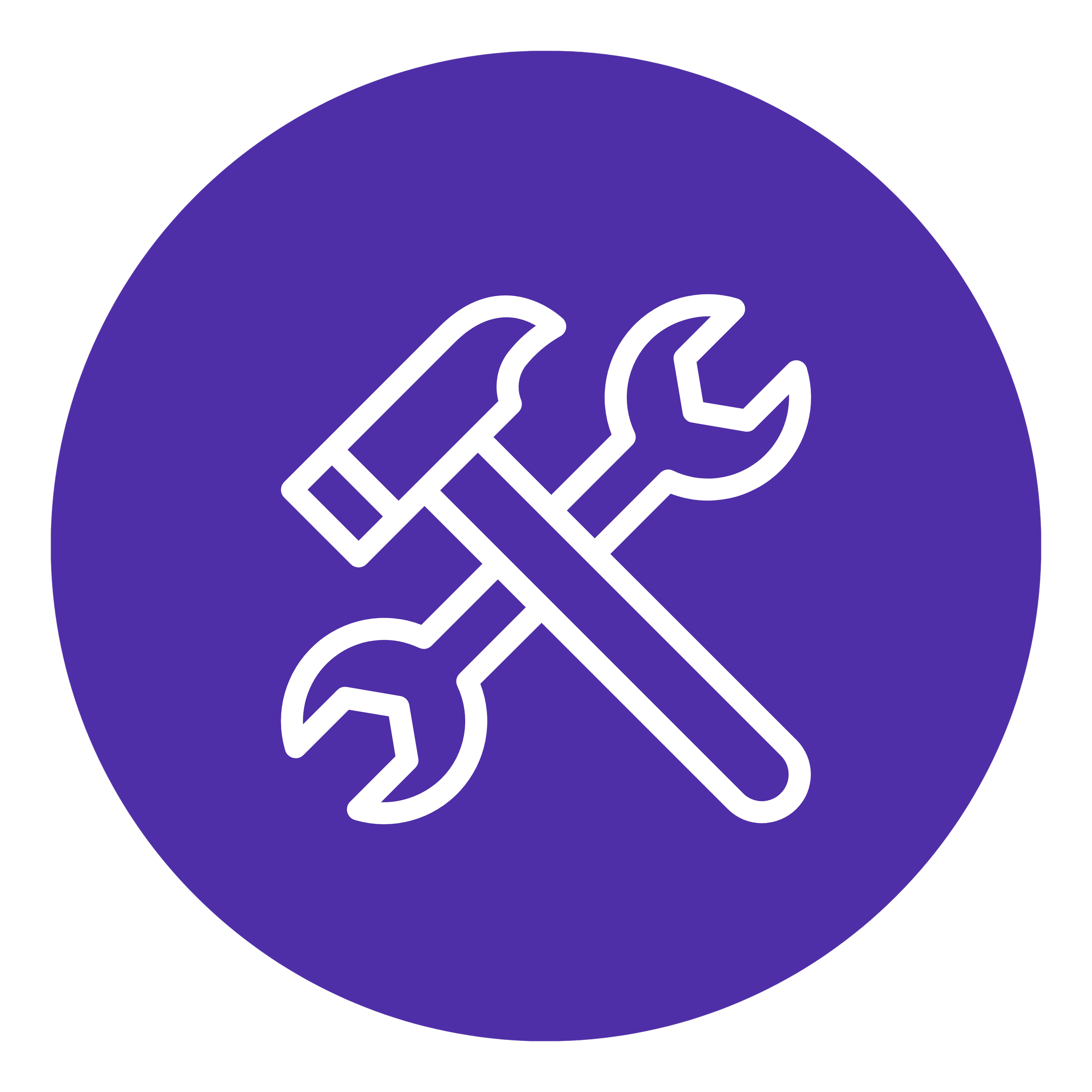 A stylized graphic of a hand holding a container with a spoon, set against a purple circular background.