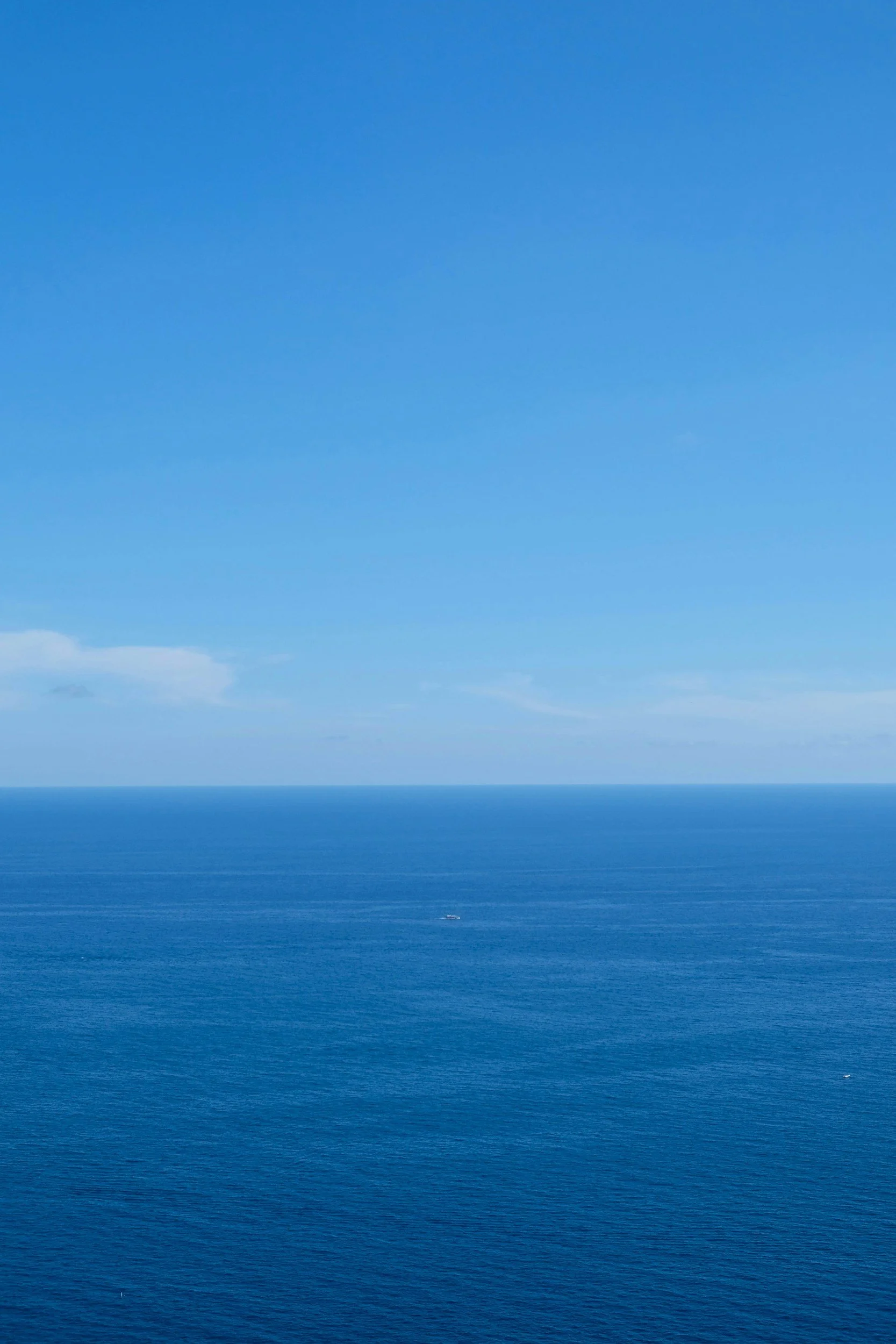 Ocean view with a clear blue sky and calm water