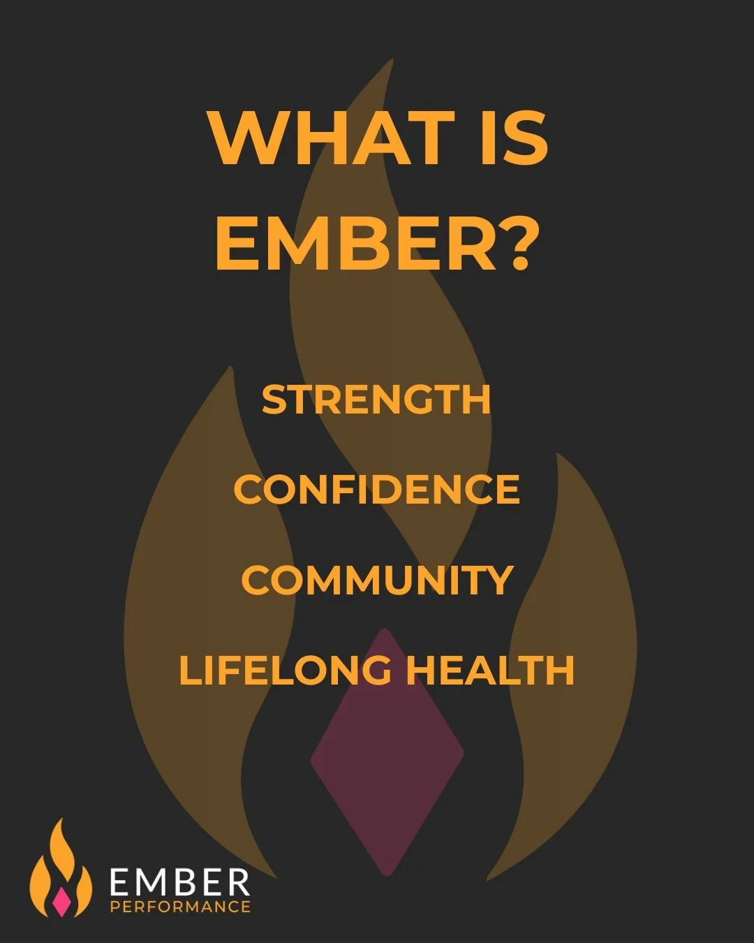 Welcome to Ember Performance! 🔥

We&rsquo;re here to help girls build strength, confidence, community, and a lifelong love of movement.

Whether you&rsquo;re an athlete looking to take your game to the next level or simply want to feel stronger and 